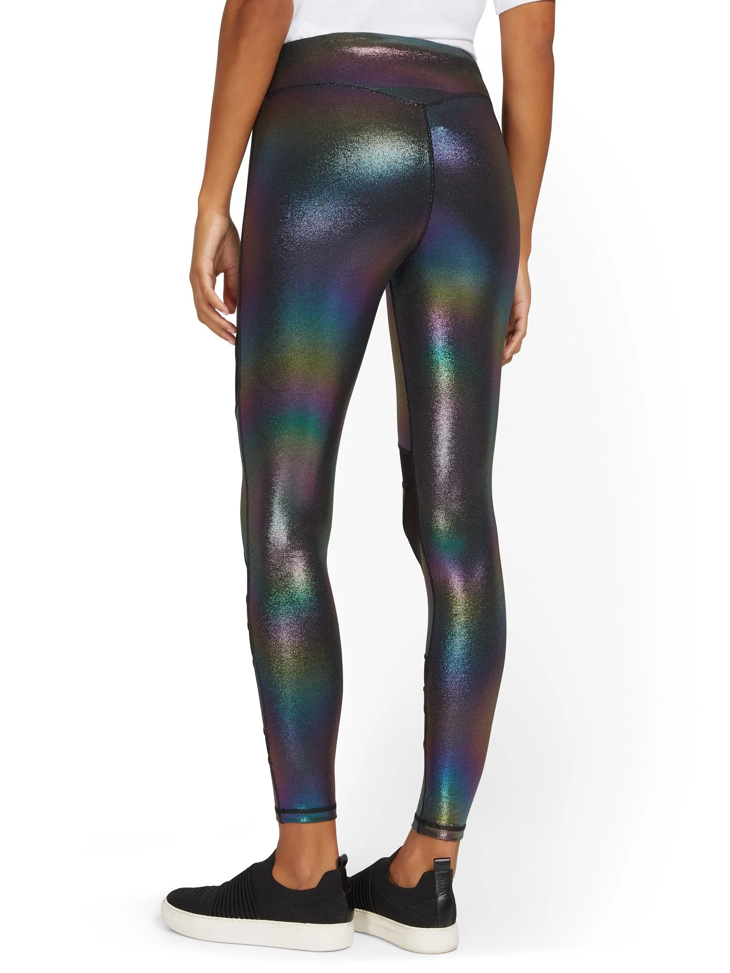 High-Waisted Metallic Rainbow Pocket Legging - Image 3