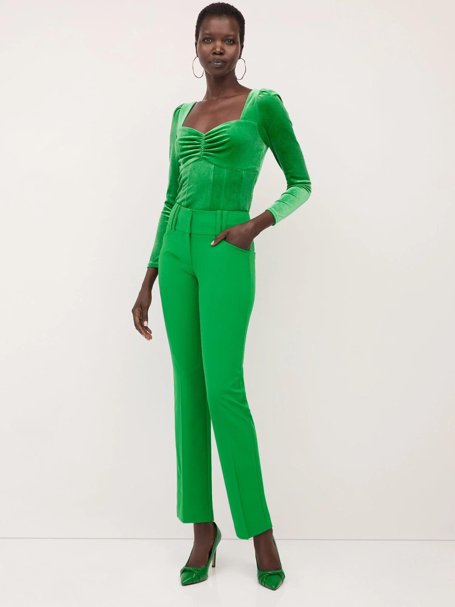 High-Waisted Modern-Fit Straight-Leg Pant - Essential Stretch - Image 12