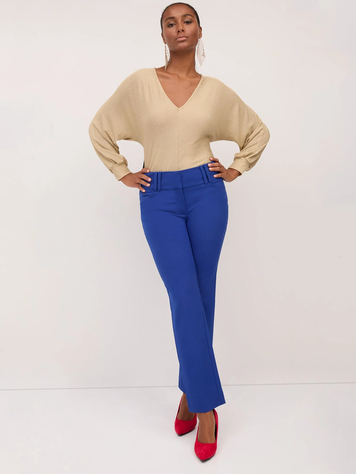 High-Waisted Modern-Fit Straight-Leg Pant - Essential Stretch - Image 22