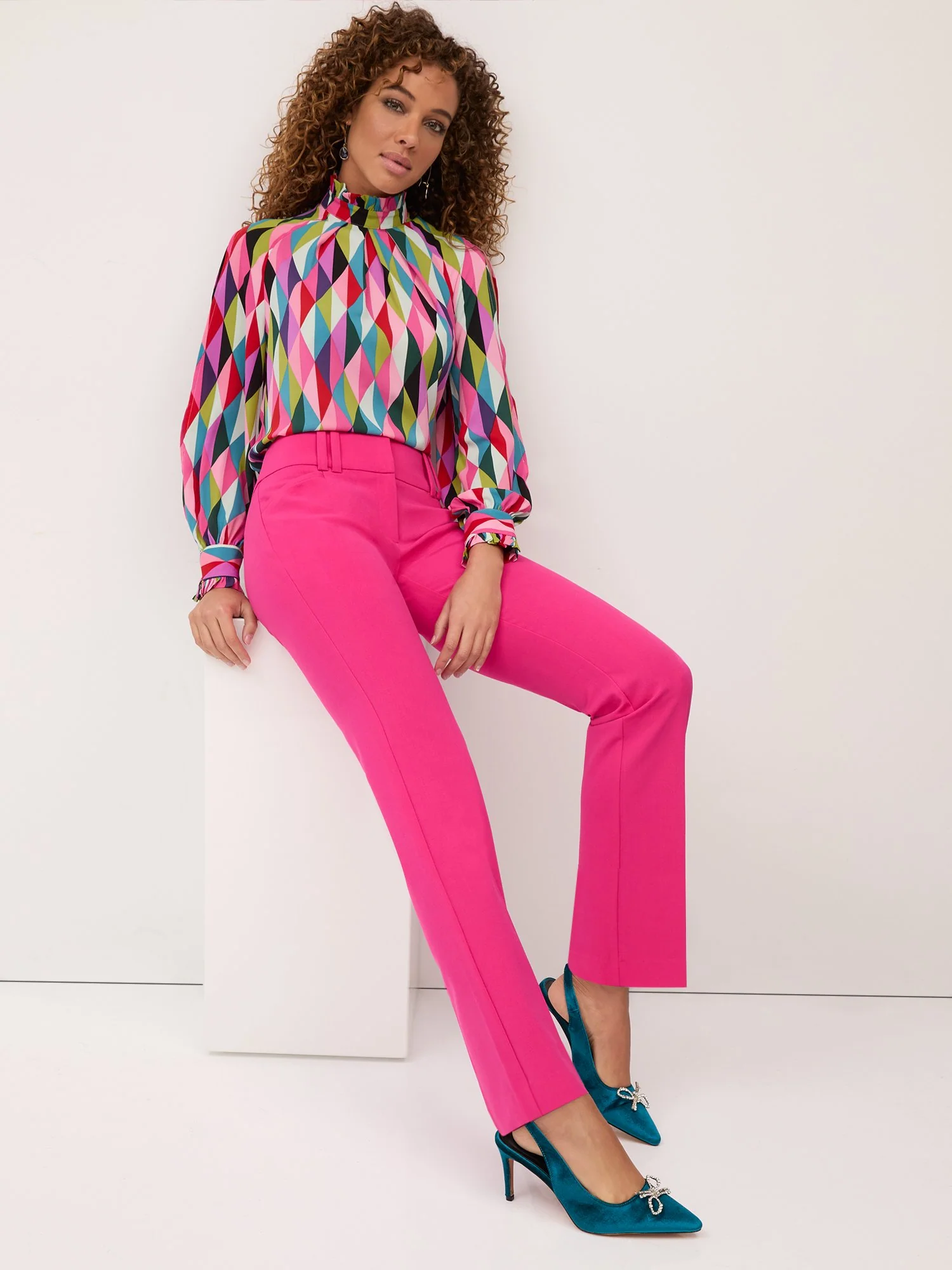 High-Waisted Modern-Fit Straight-Leg Pant - Essential Stretch - Image 26