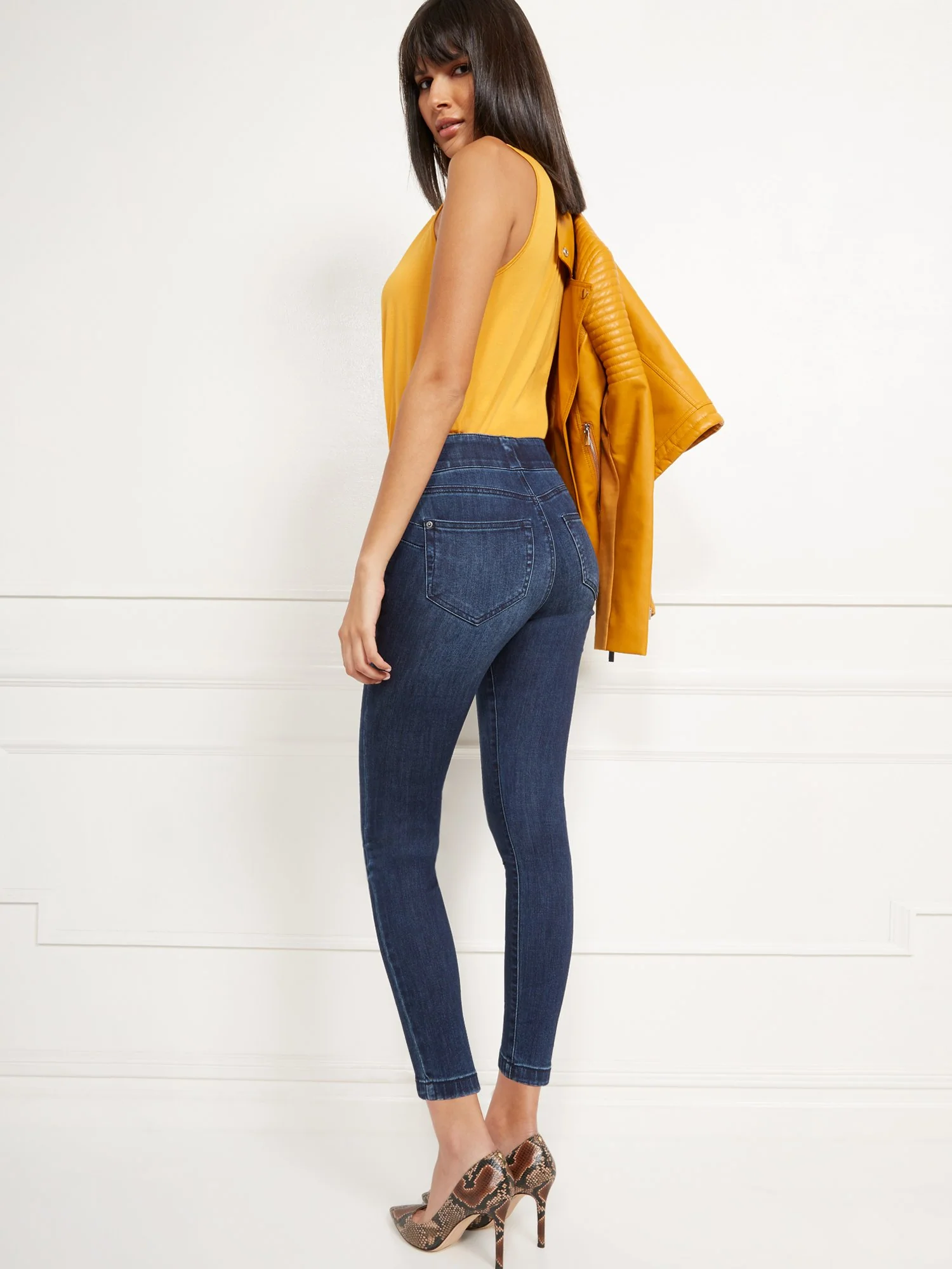 High-Waisted No-Gap Pull-On Legging - Blue Tease - Image 2