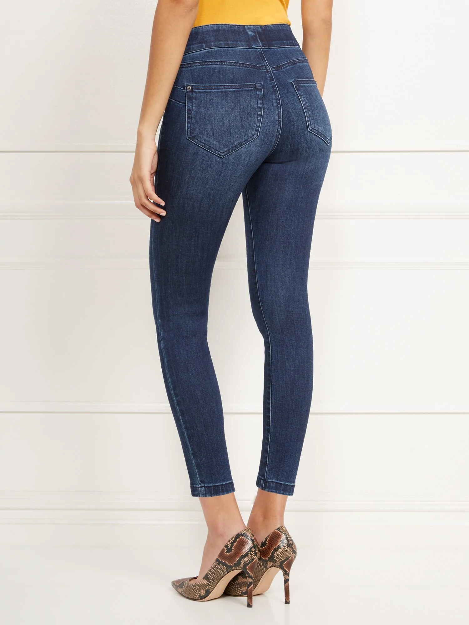 High-Waisted No-Gap Pull-On Legging - Blue Tease - Image 3