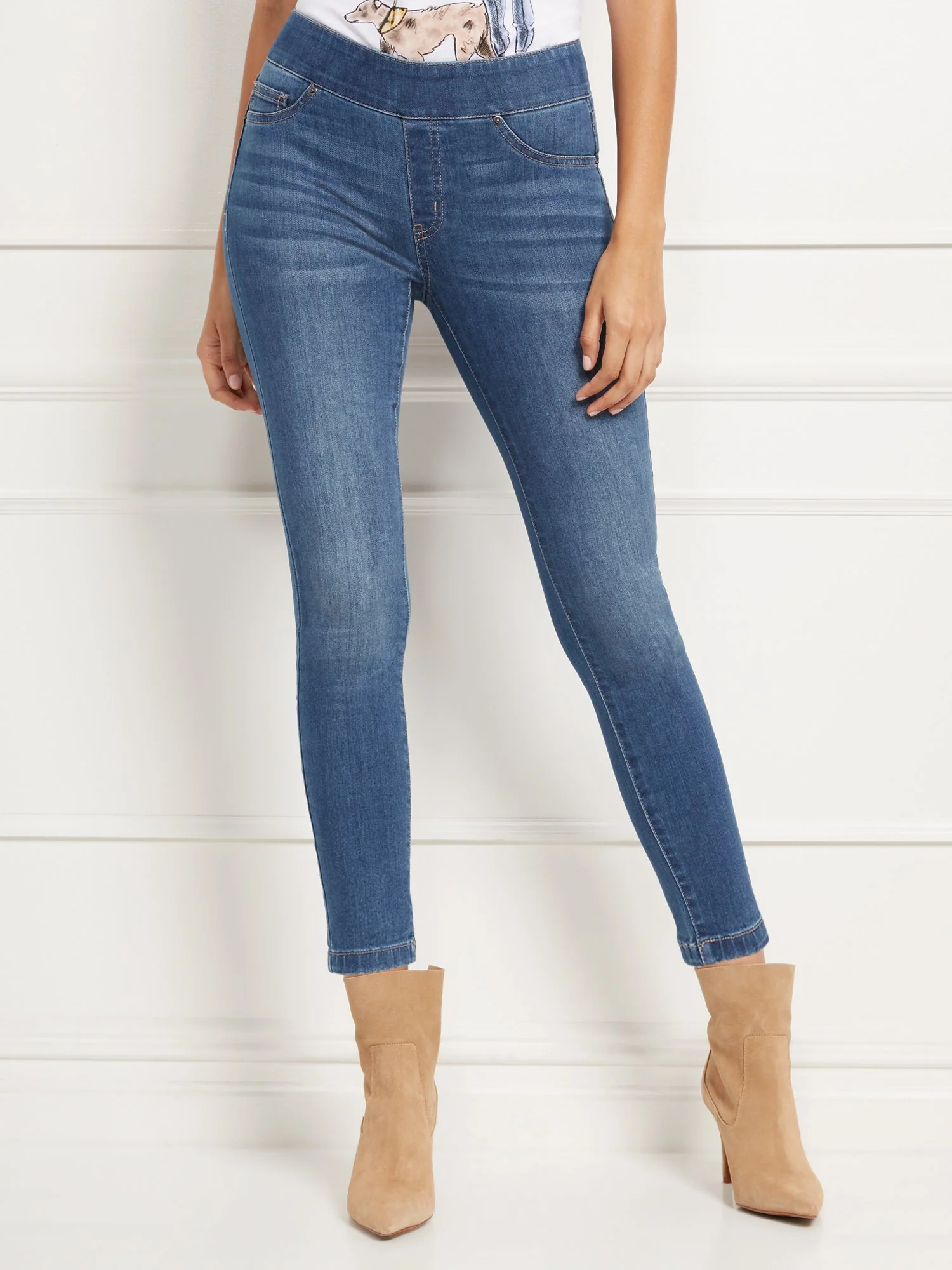 High-Waisted No-Gap Pull-On Legging - Goldstone - Image 5