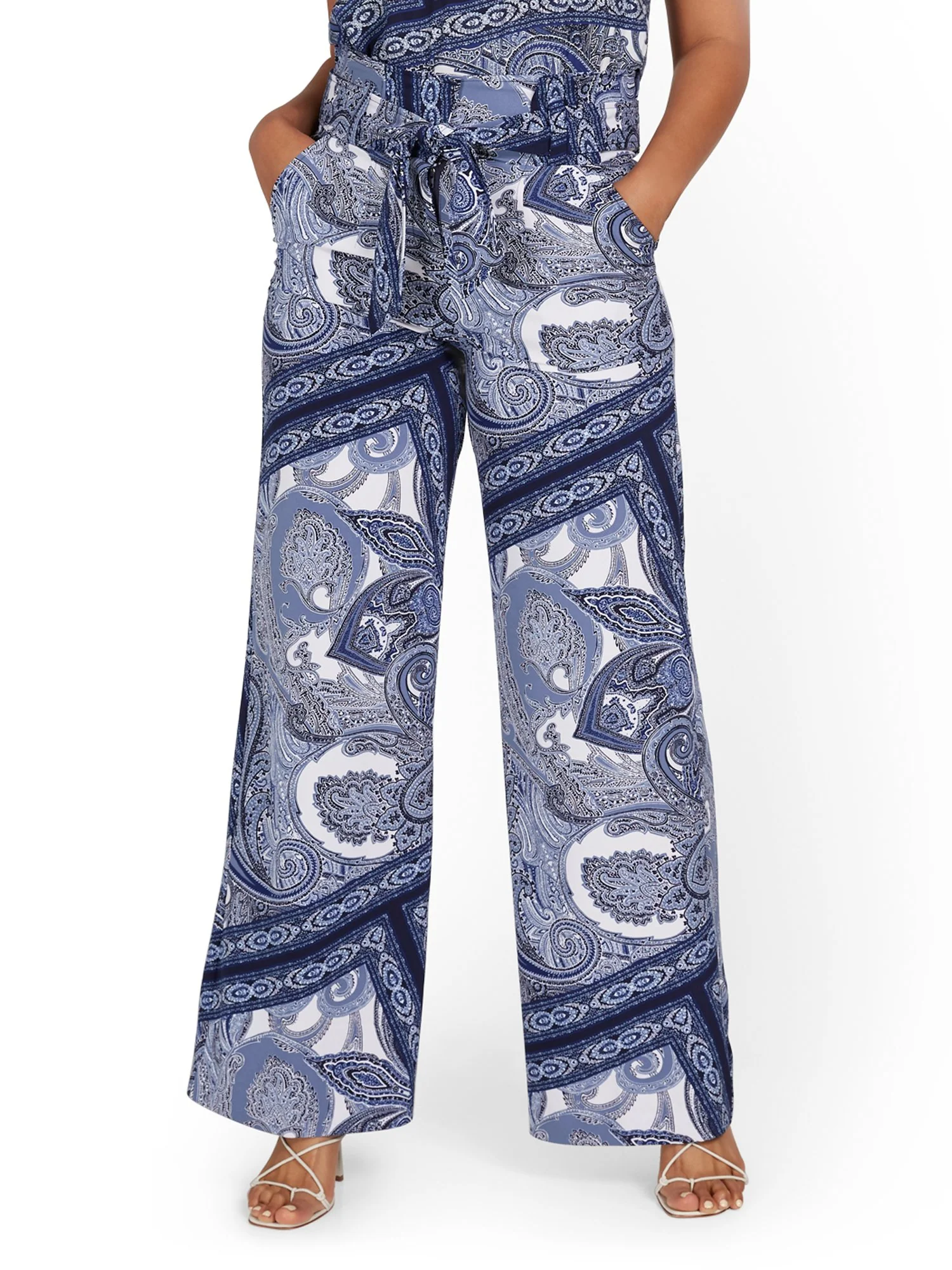 High-Waisted Paperbag Wide-Leg Pant - Image 2