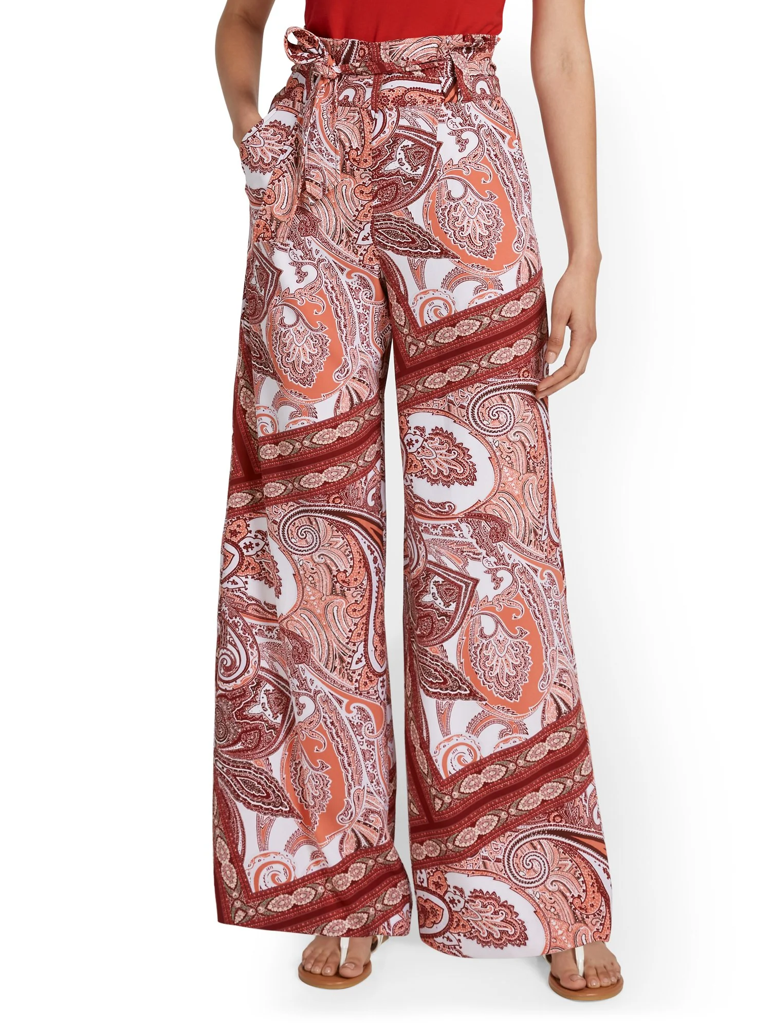 High-Waisted Paperbag Wide-Leg Pant - Image 6