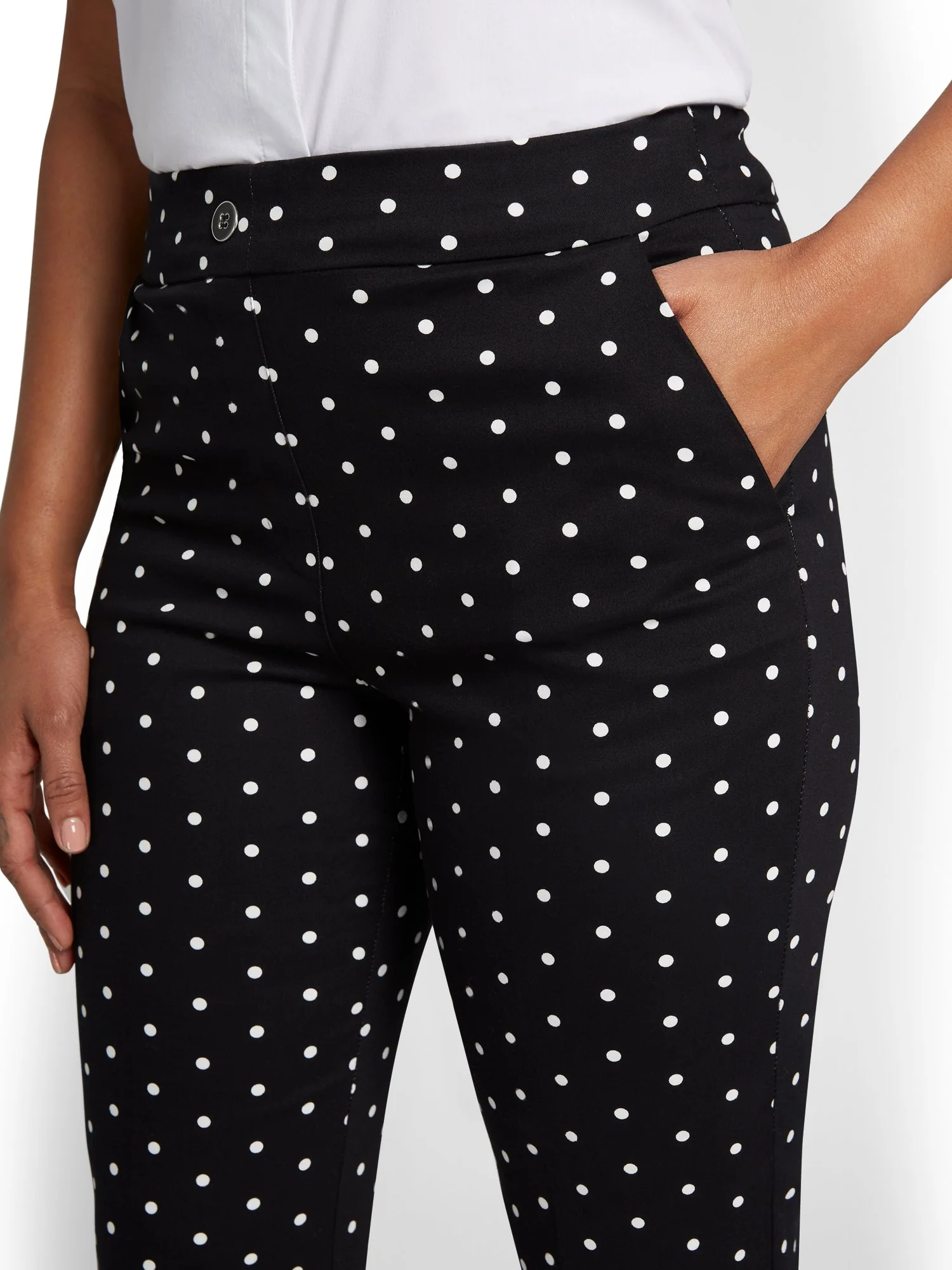 High-Waisted Polka-Dot Wide-Leg Capri Pant - NY&Chic Collection - Image 6