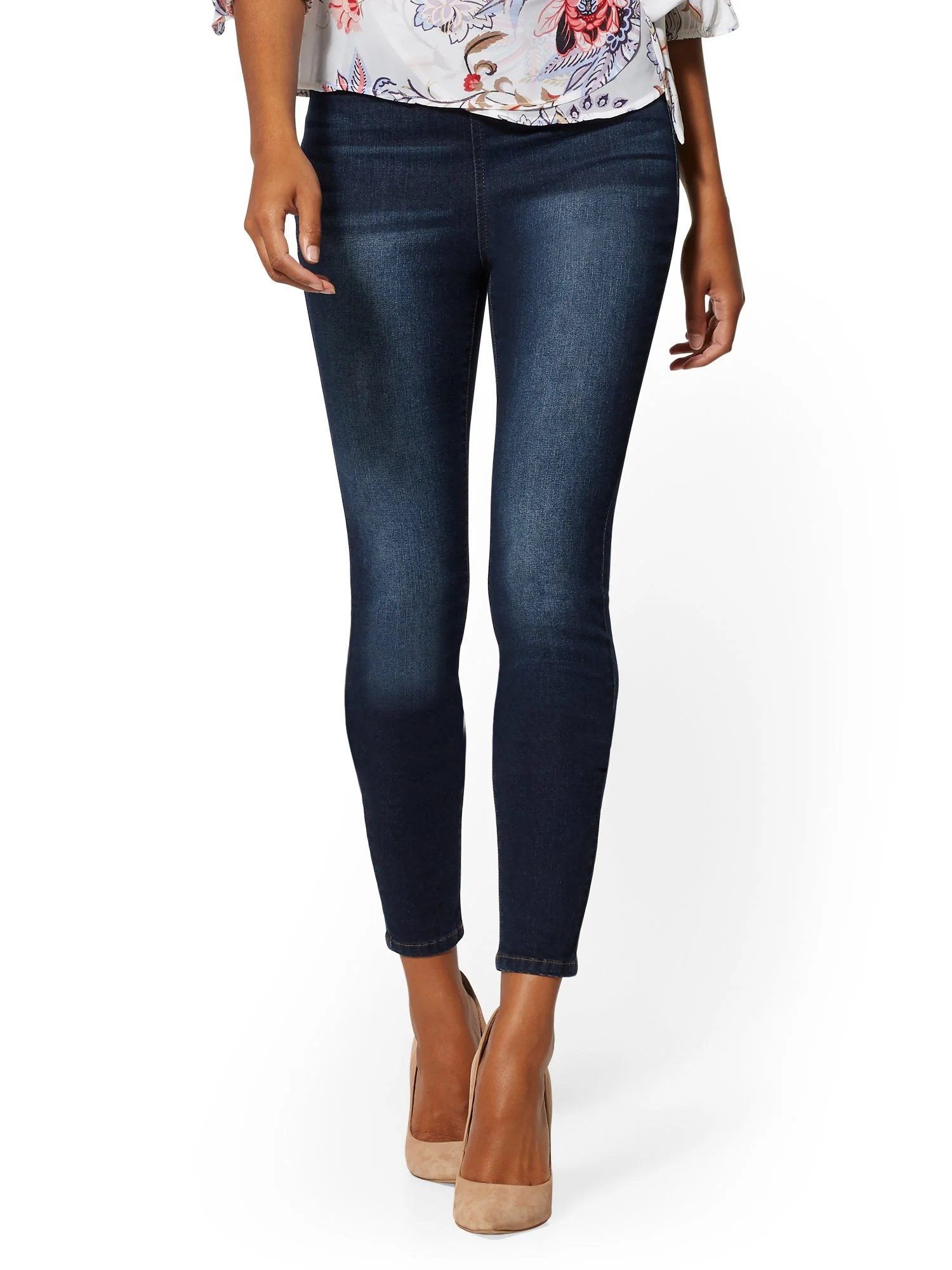 High-Waisted Pull-On Legging - Blue Tease - Image 2