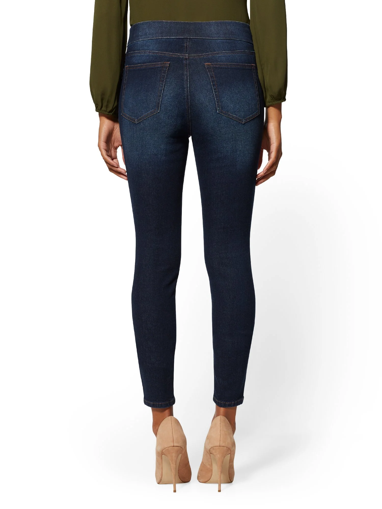 High-Waisted Pull-On Legging - Blue Tease - Image 3