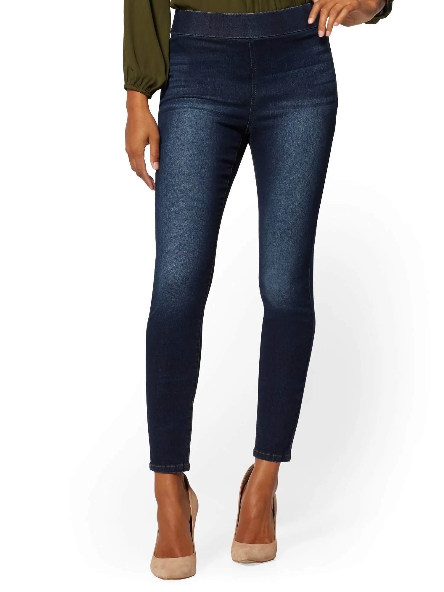 High-Waisted Pull-On Legging - Blue Tease - Image 5