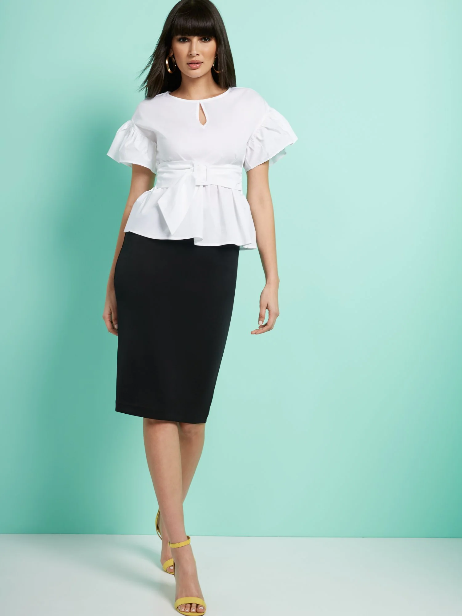High-Waisted Pull-On Skirt - Image 2