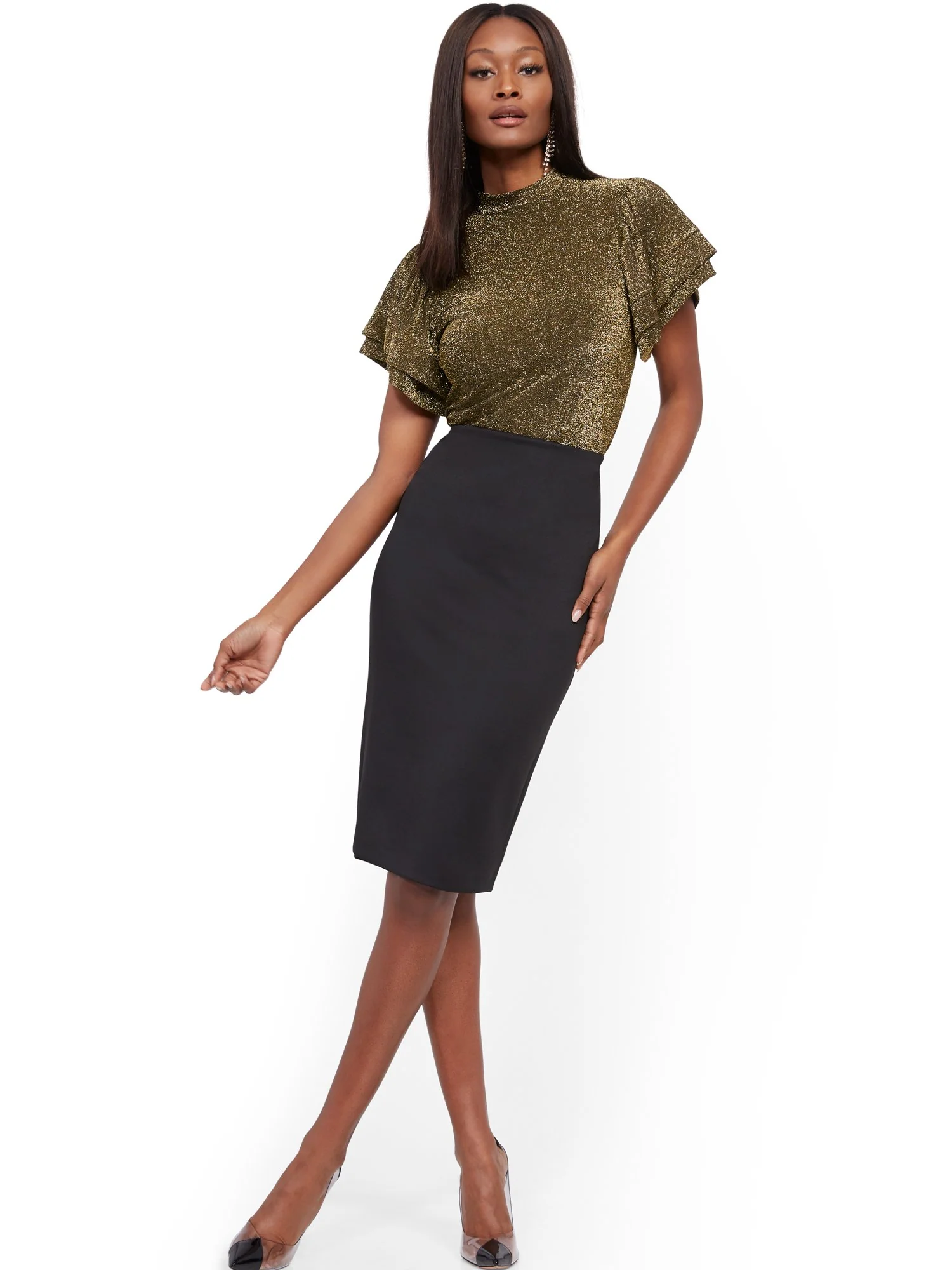 High-Waisted Pull-On Skirt - Image 4