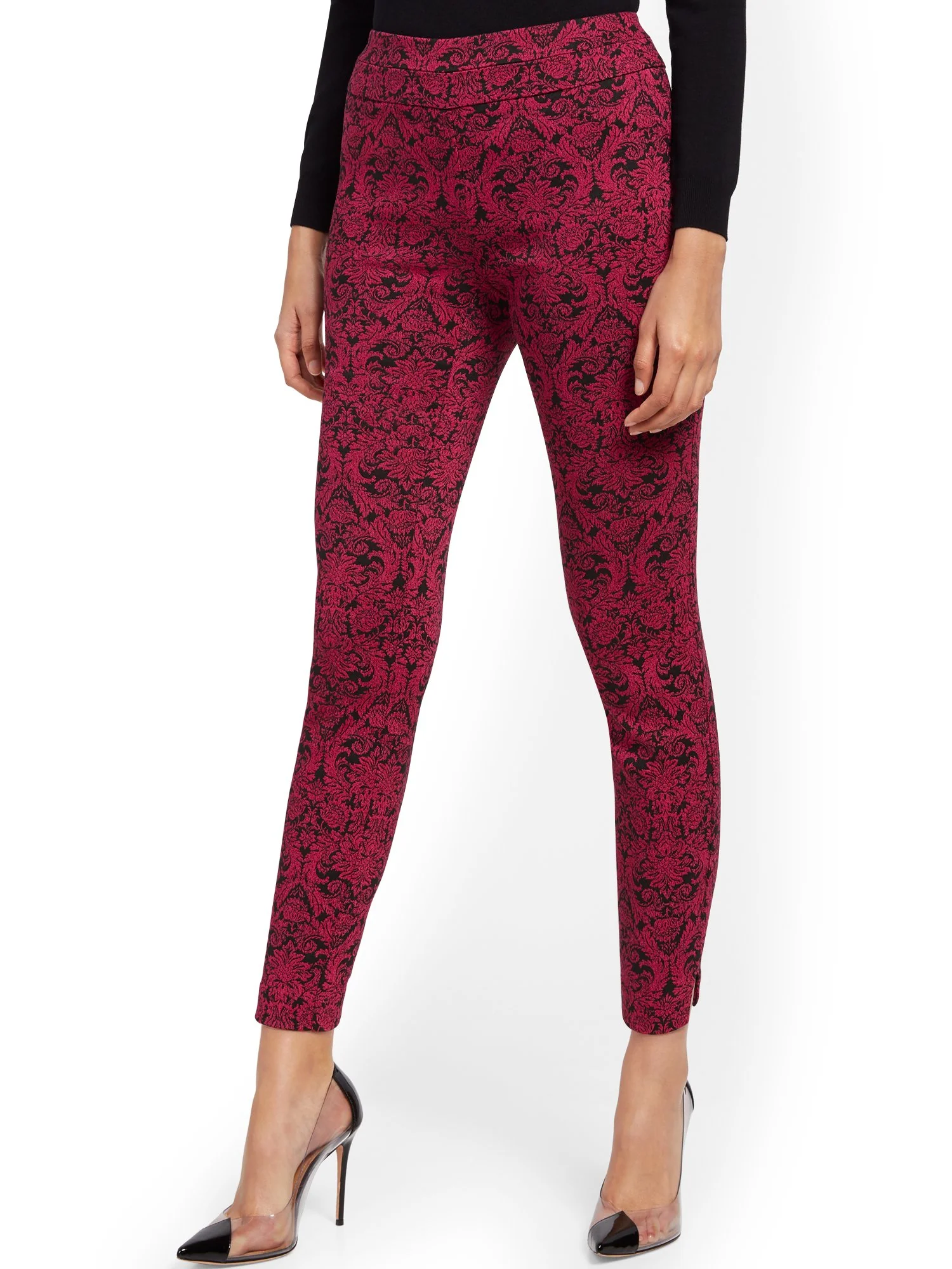 High-Waisted Pull-On Slim Leg Pant - 7th Avenue - Image 2