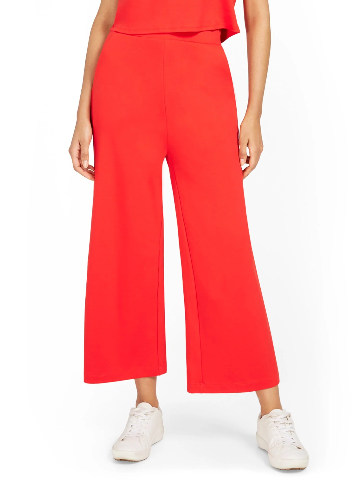 High-Waisted Pull-On Wide-Leg Capri Pant - City Knits - Image 14
