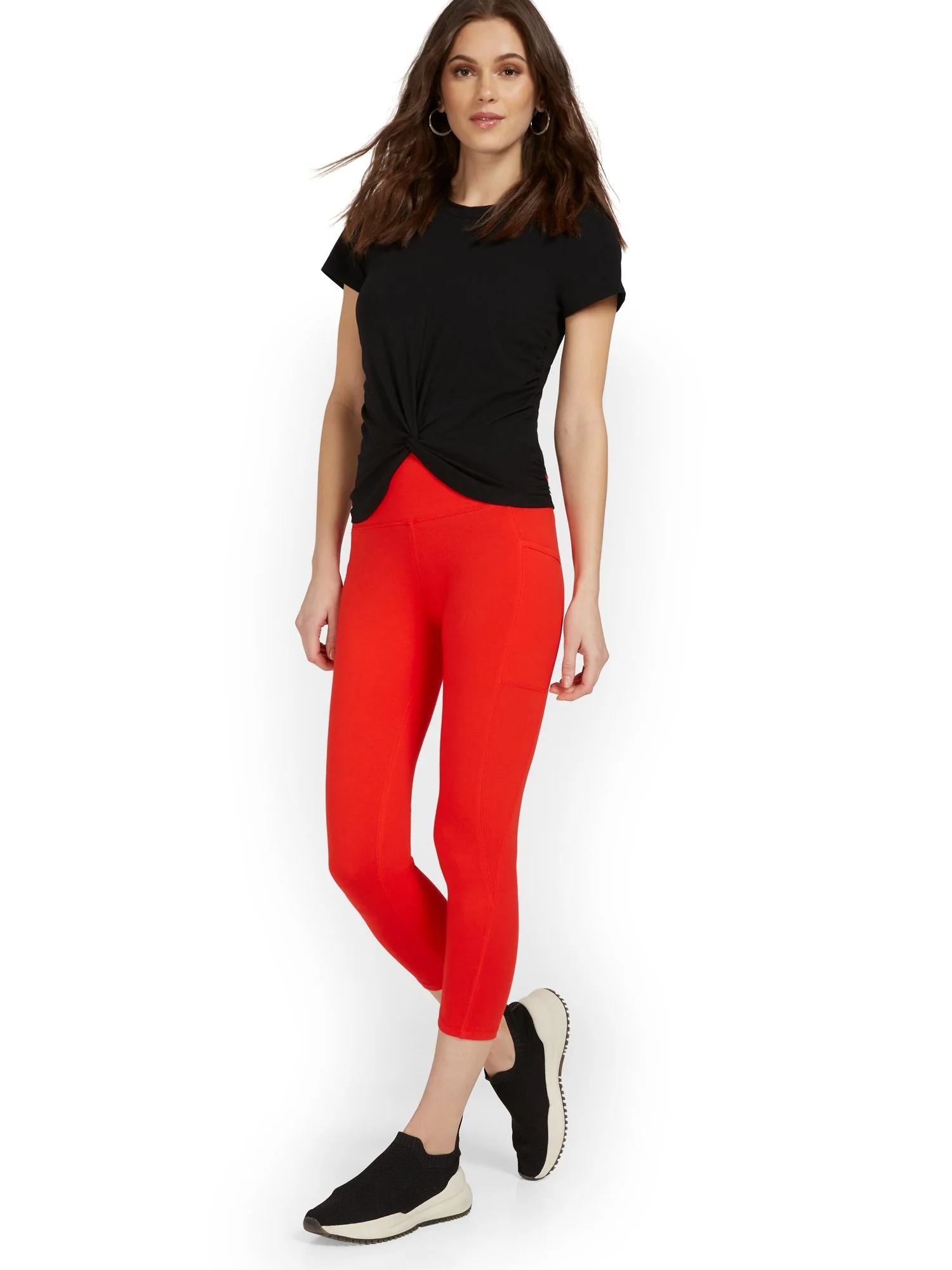 High-Waisted Side-Pocket Capri Legging - Image 5