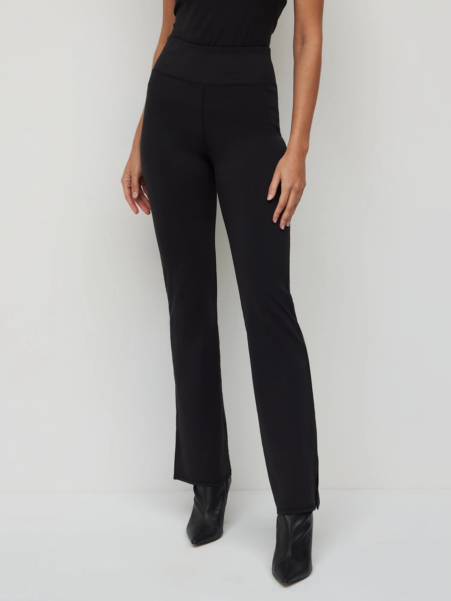 High-Waisted Slit-Hem Flare Pant - Image 4