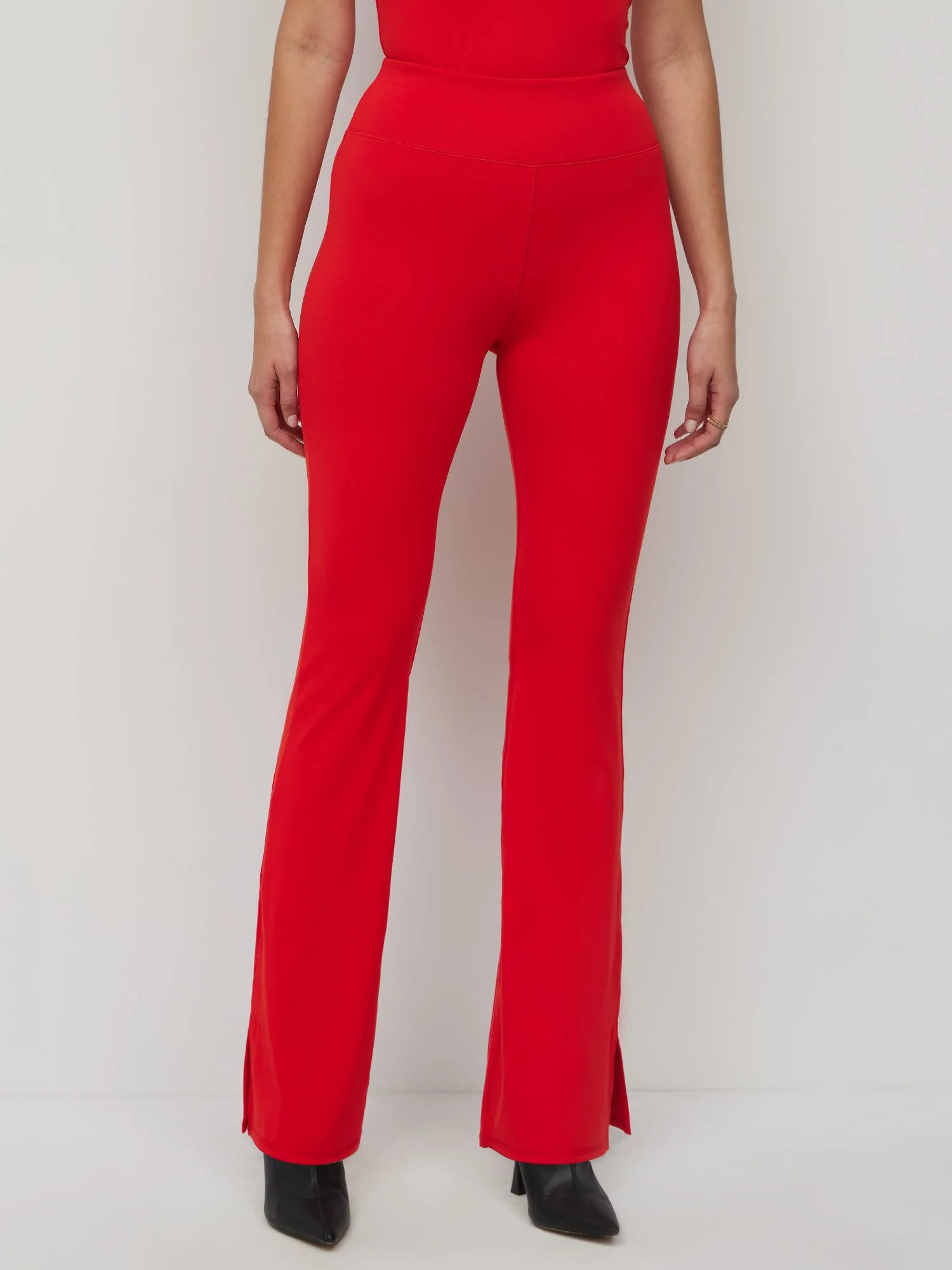 High-Waisted Slit-Hem Flare Pant - Image 7