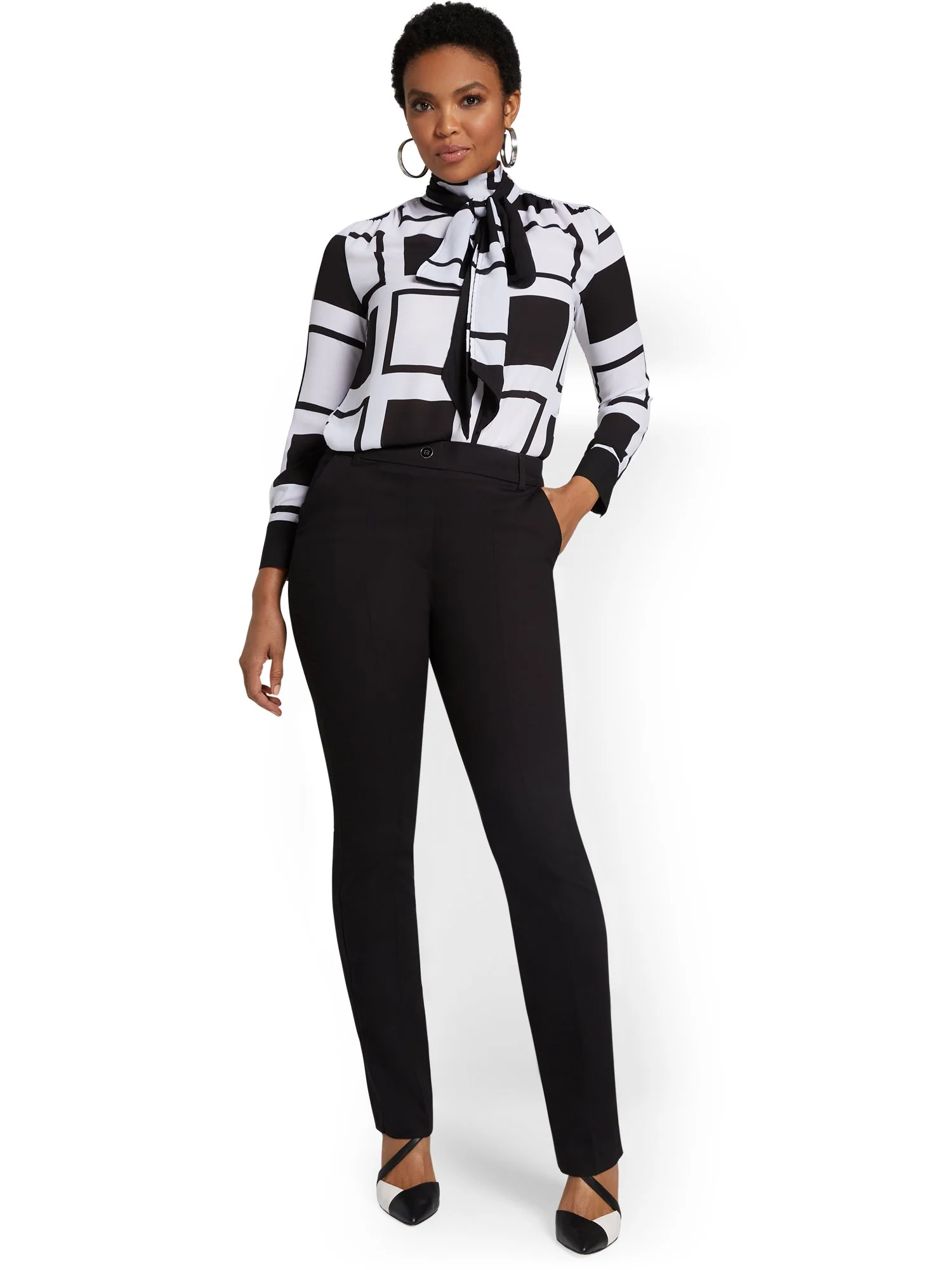 High-Waisted Straight-Leg Pant - NY&Chic Collection - Image 3