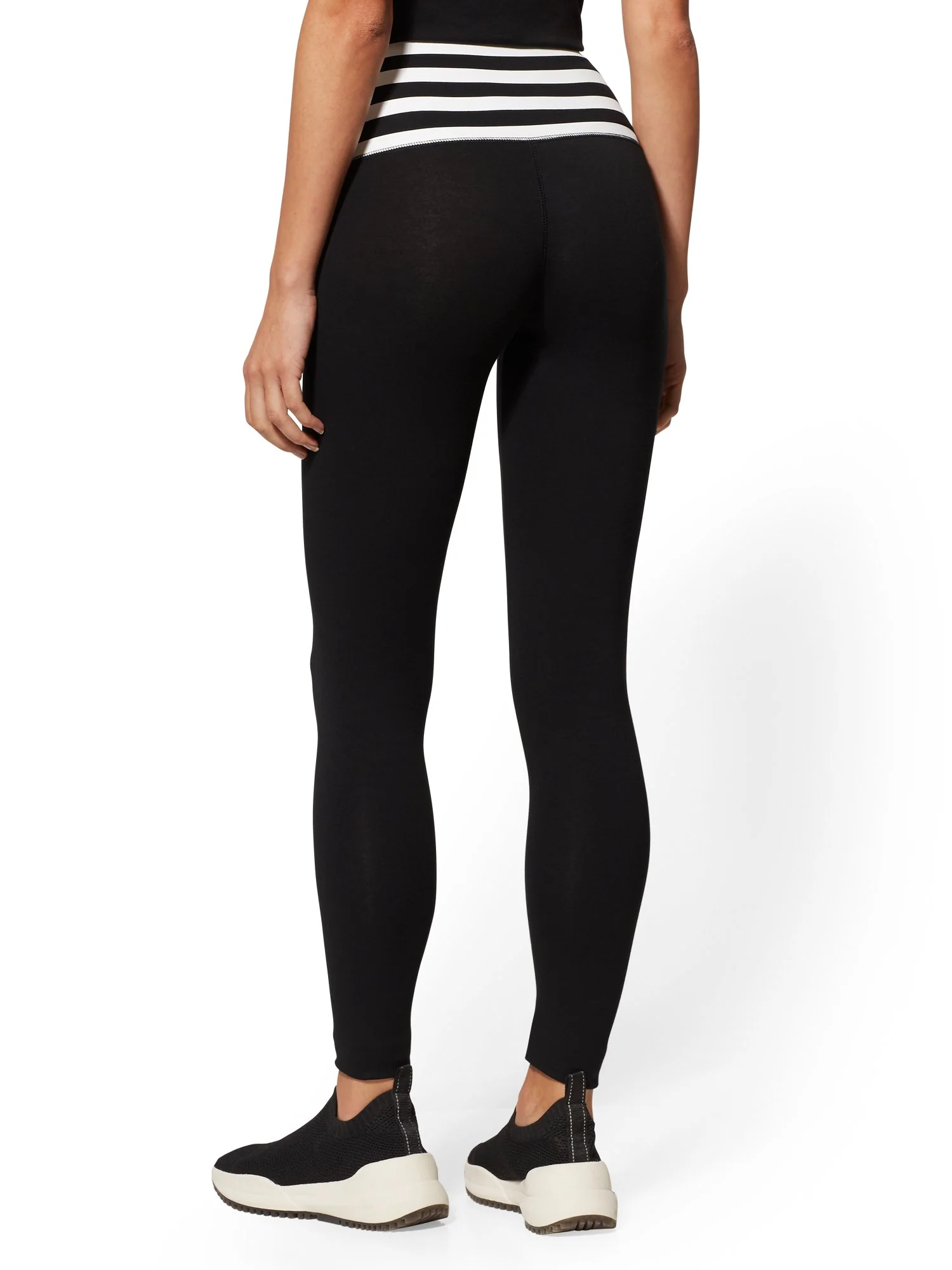 High-Waisted Stripe Yoga Legging - Image 3