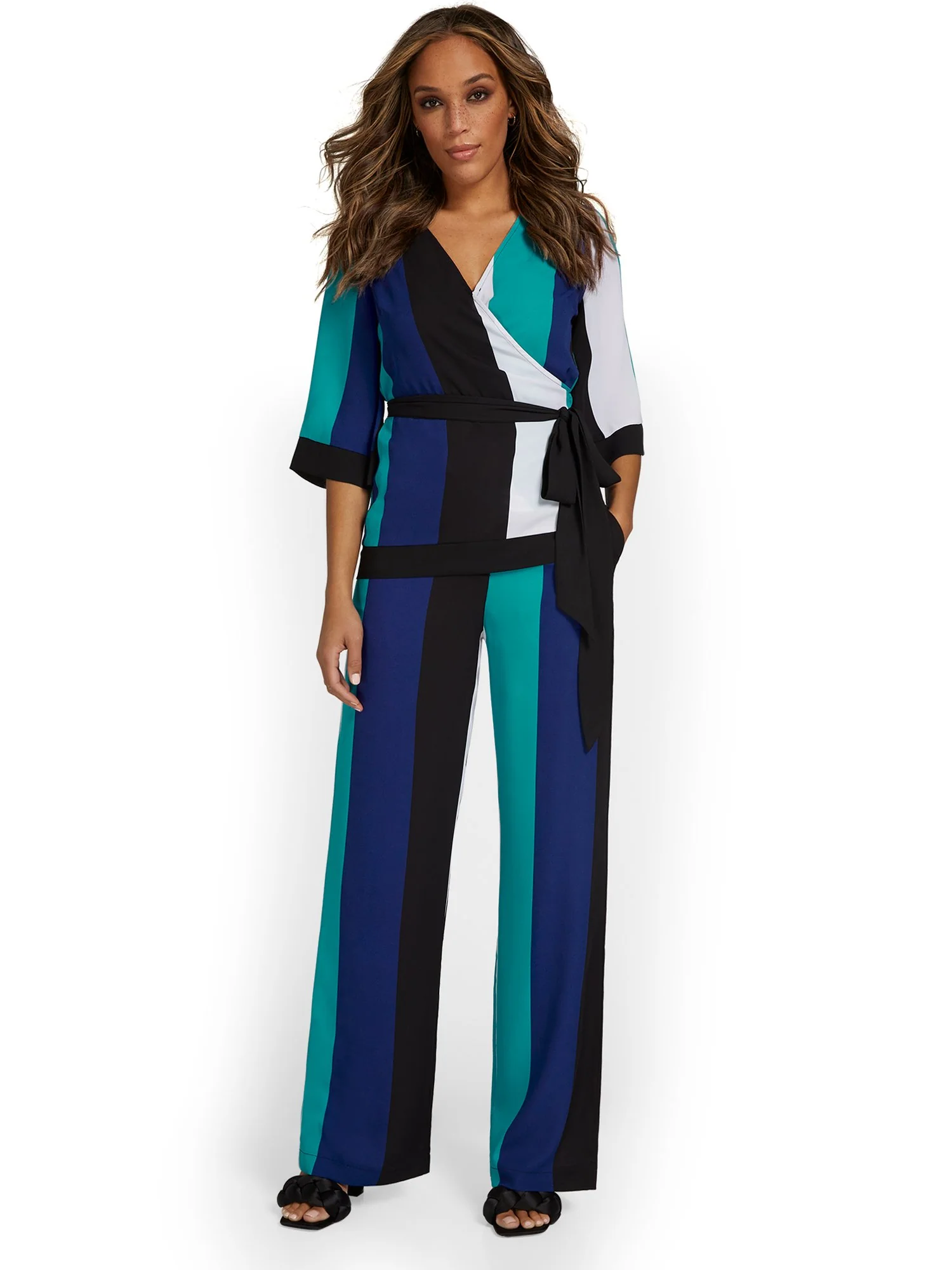 High-Waisted Striped Palazzo Pant - Image 4