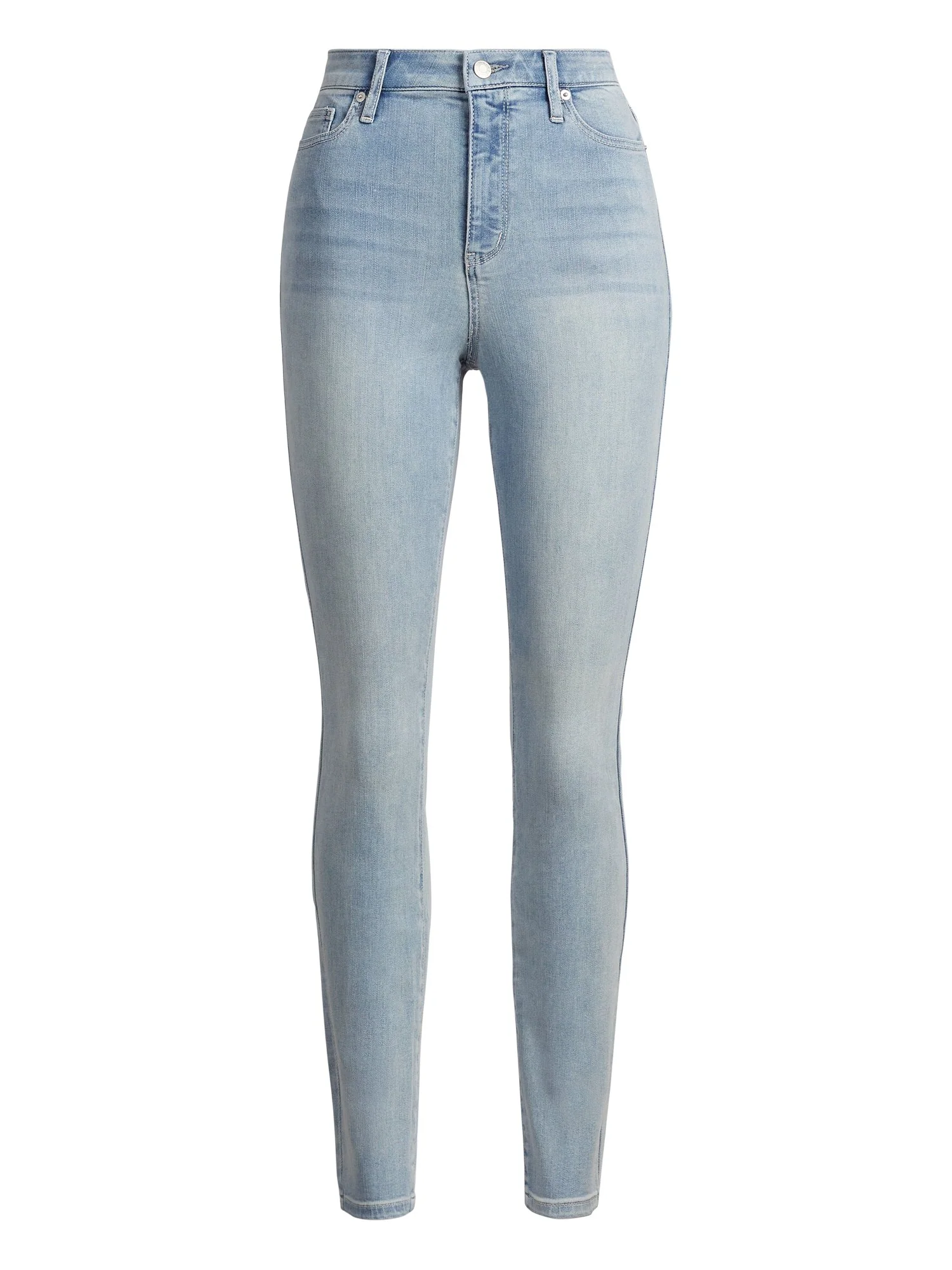 High-Waisted Super-Skinny Jeans - Blue Spark