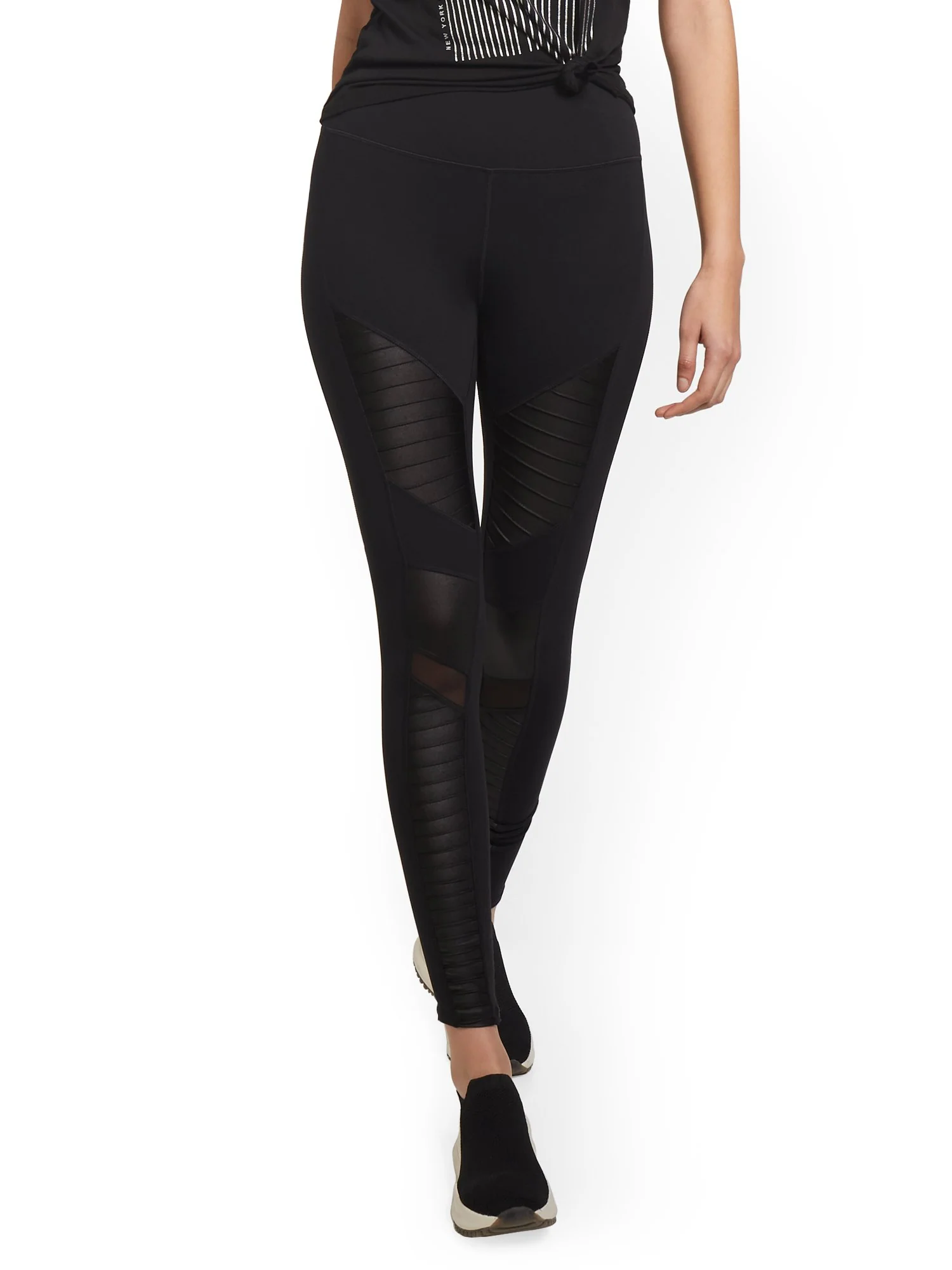 High-Waisted Textured Moto Legging - Image 2