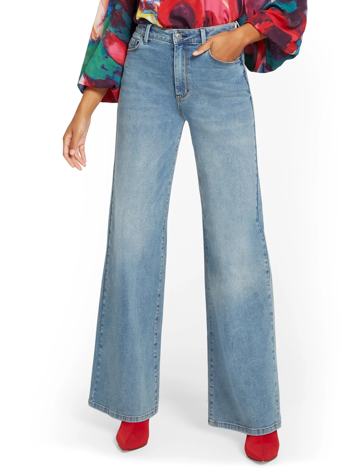 High-Waisted Ultra Wide-Leg Jeans