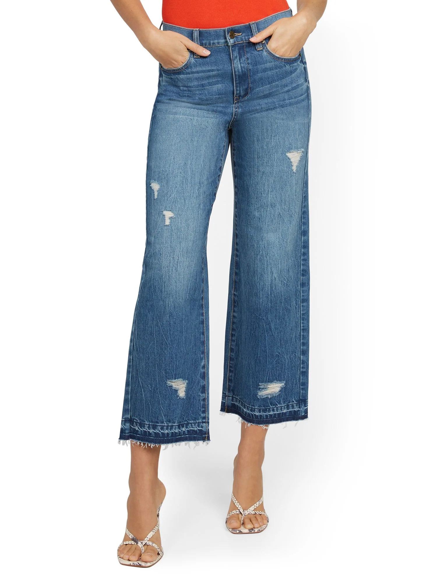 High-Waisted Wide-Leg Jeans - Image 2