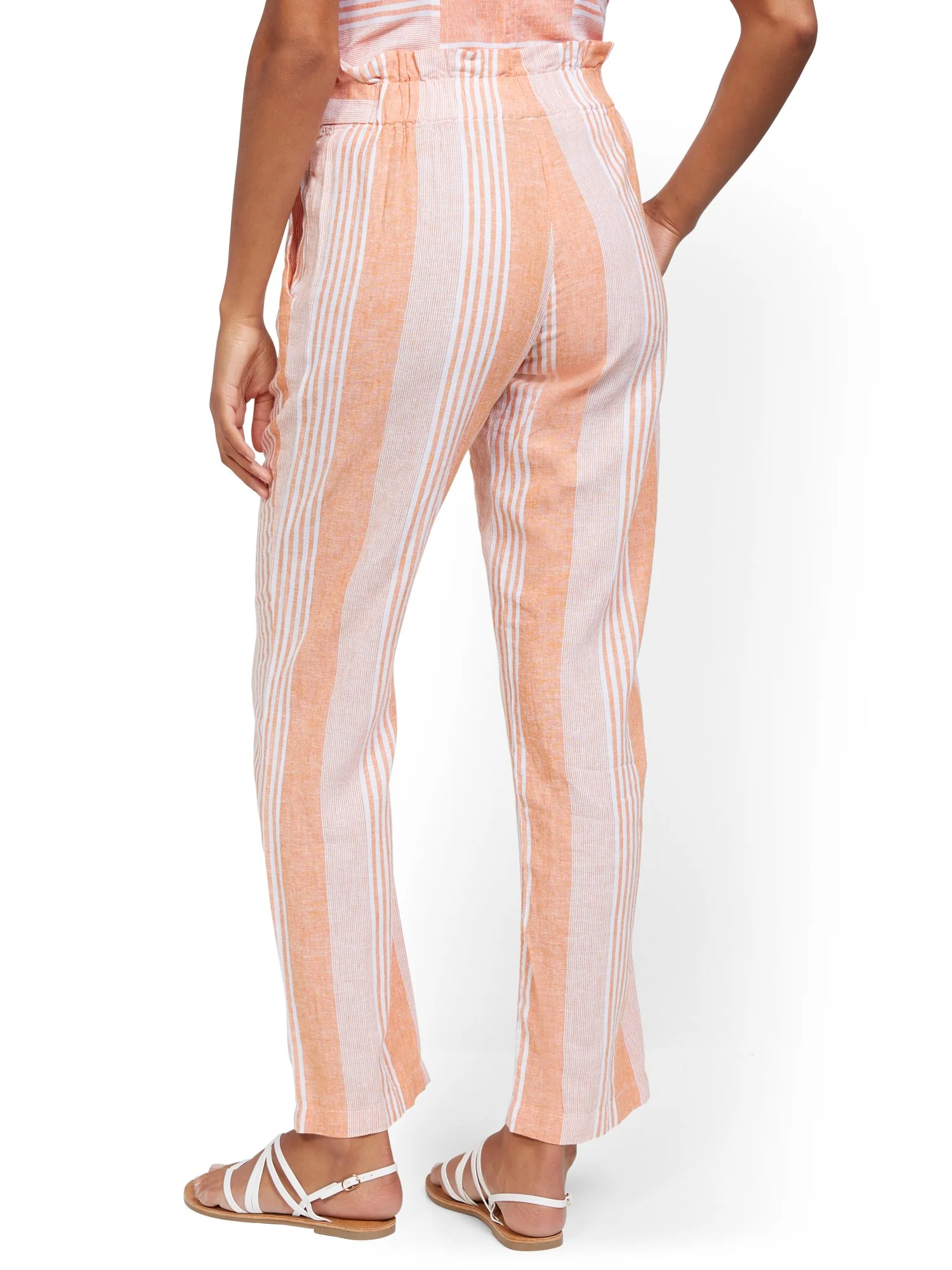 High-Waisted Wide-Leg Linen Pant - Image 3