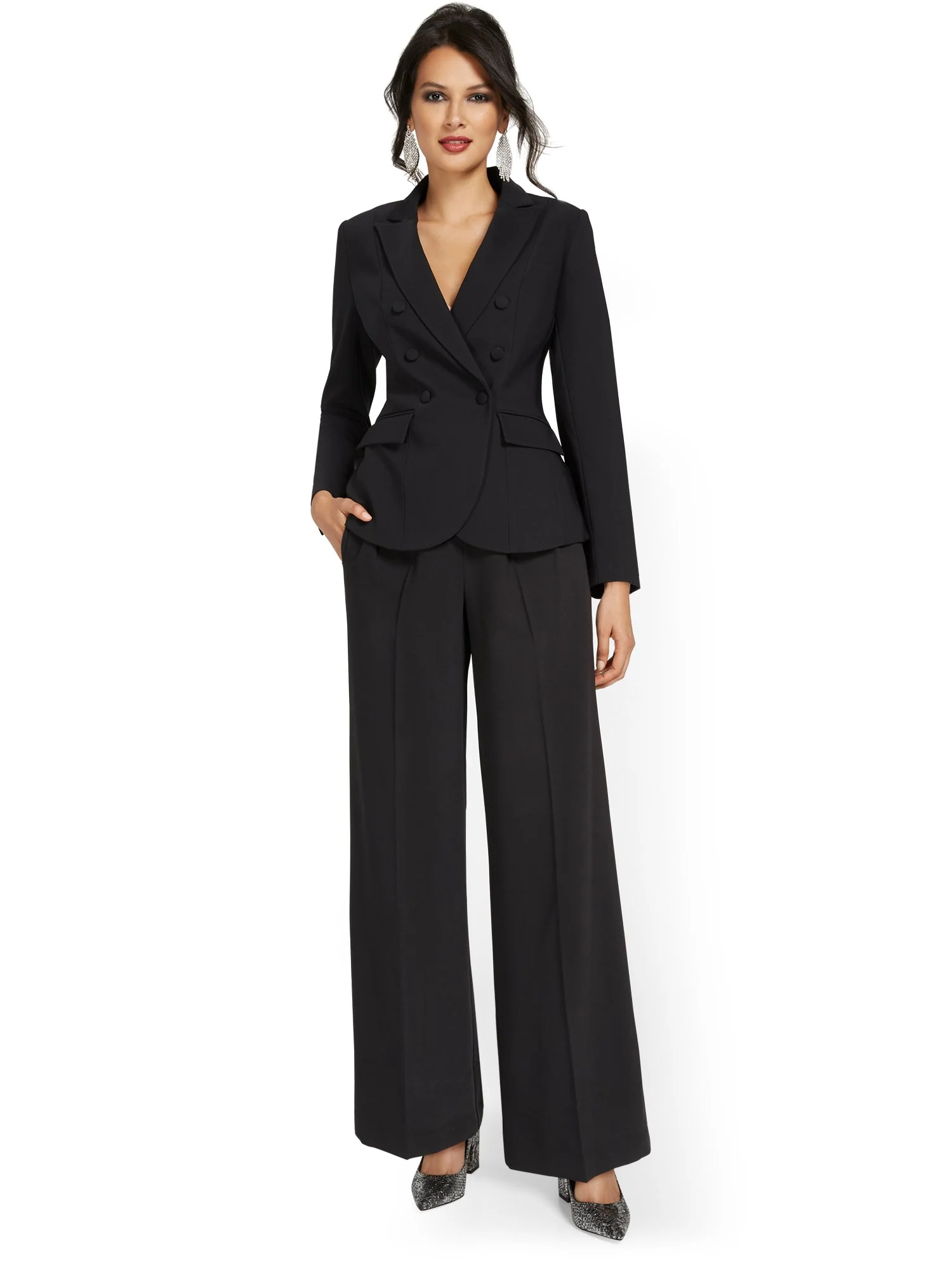 High-Waisted Wide-Leg Pant - Premium Stretch - Image 3