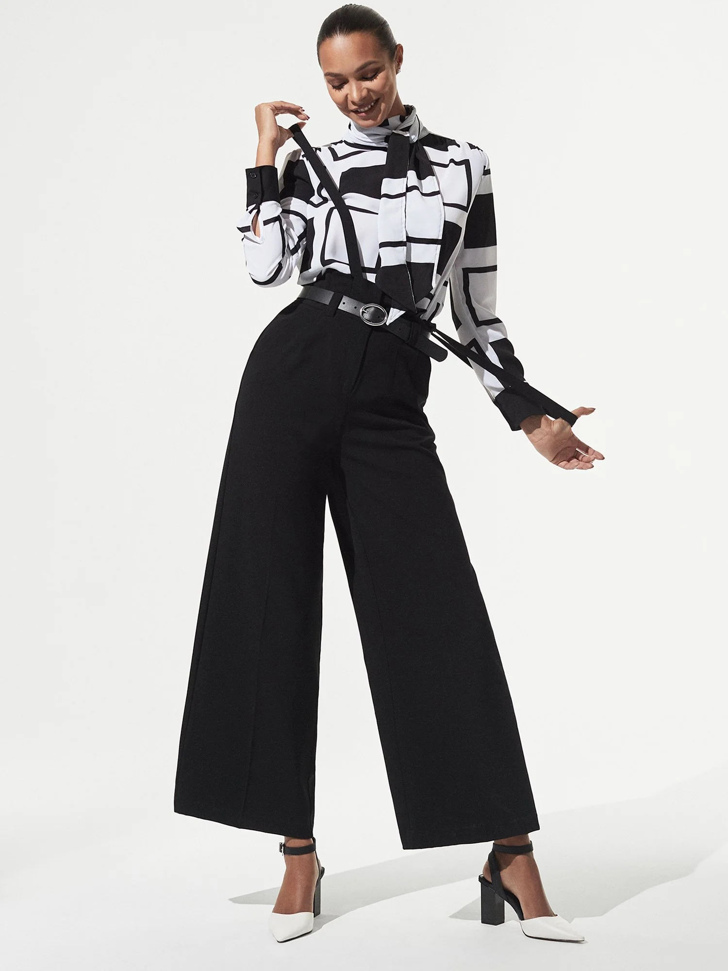 High-Waisted Wide-Leg Suspender Pant - Image 5