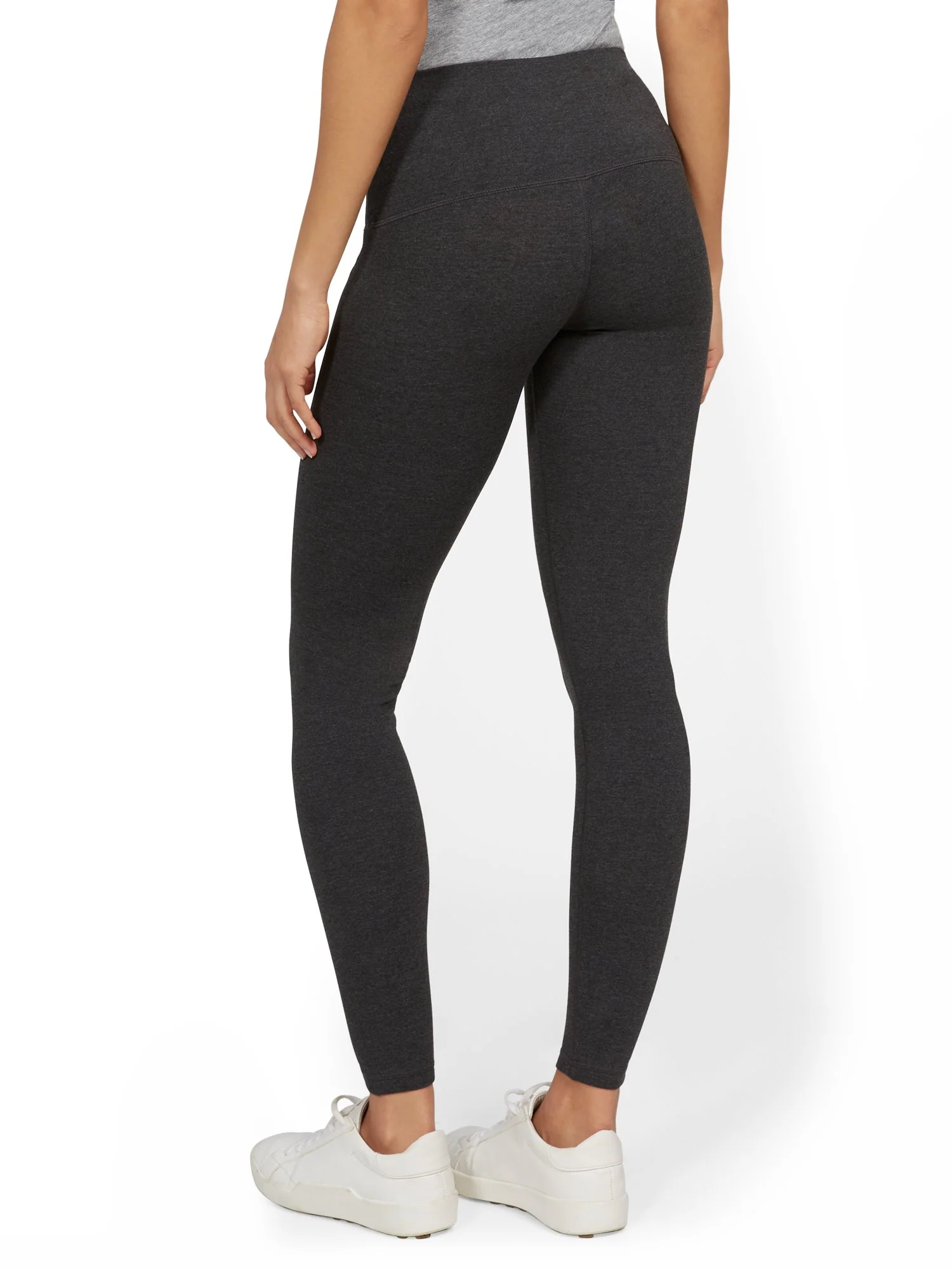 High-Waisted Yoga Legging - Heather Grey - Image 3