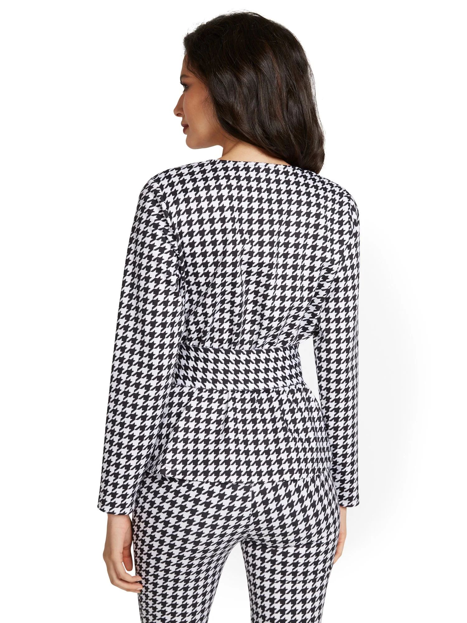 Houndstooth Belted Top - Image 3