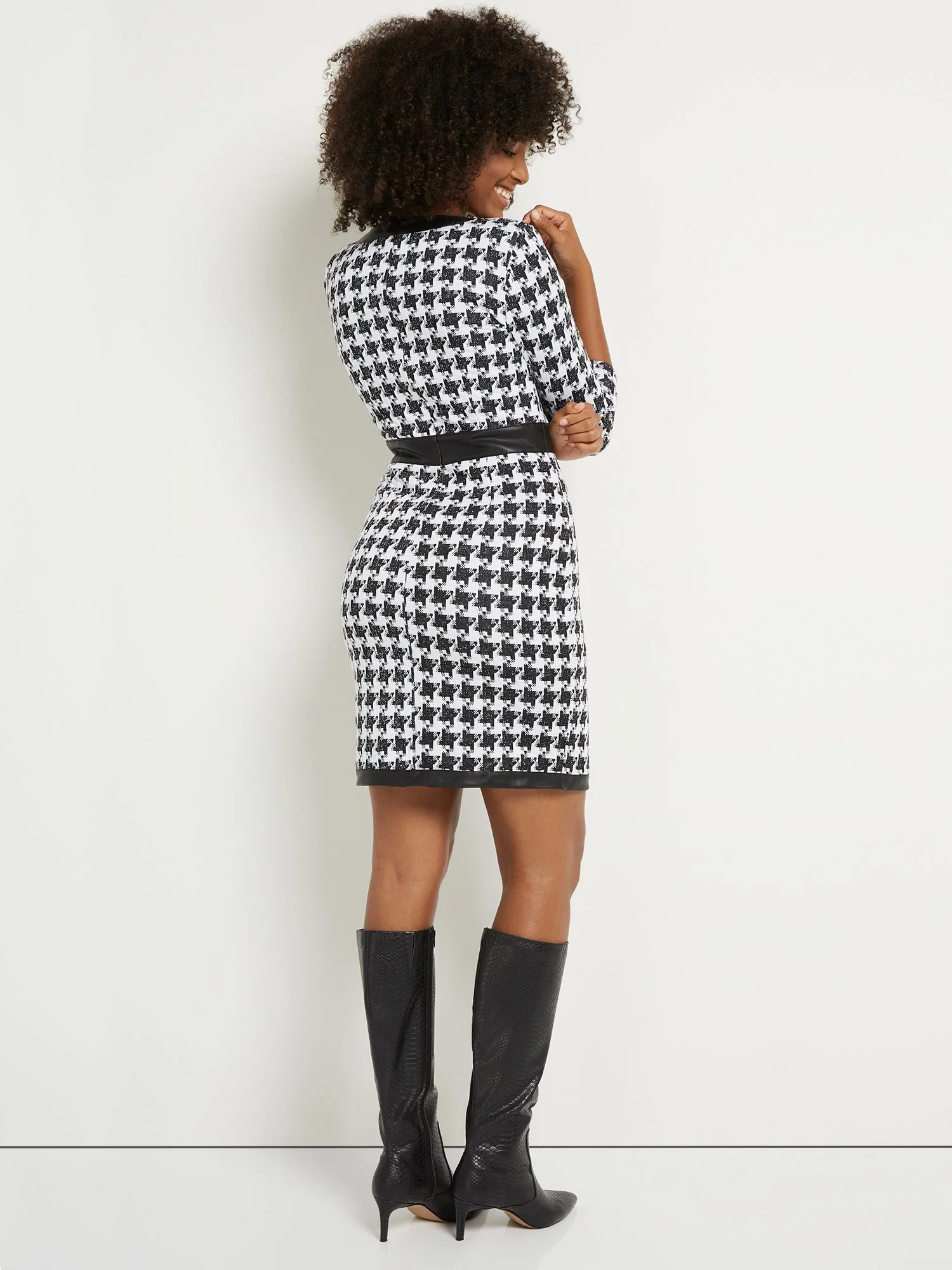 Houndstooth Sheath Dress - Superflex - Image 3
