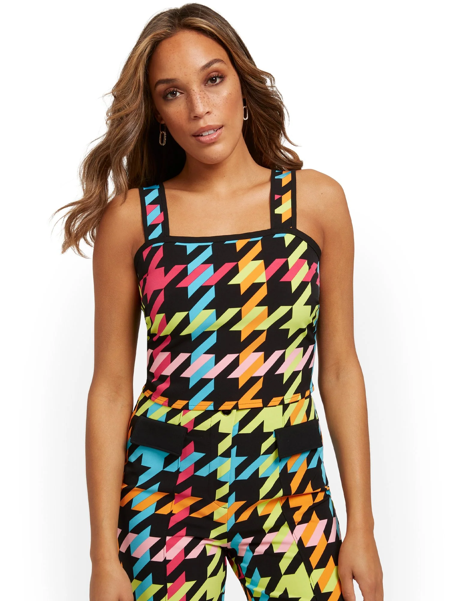 Houndstooth Tank Top