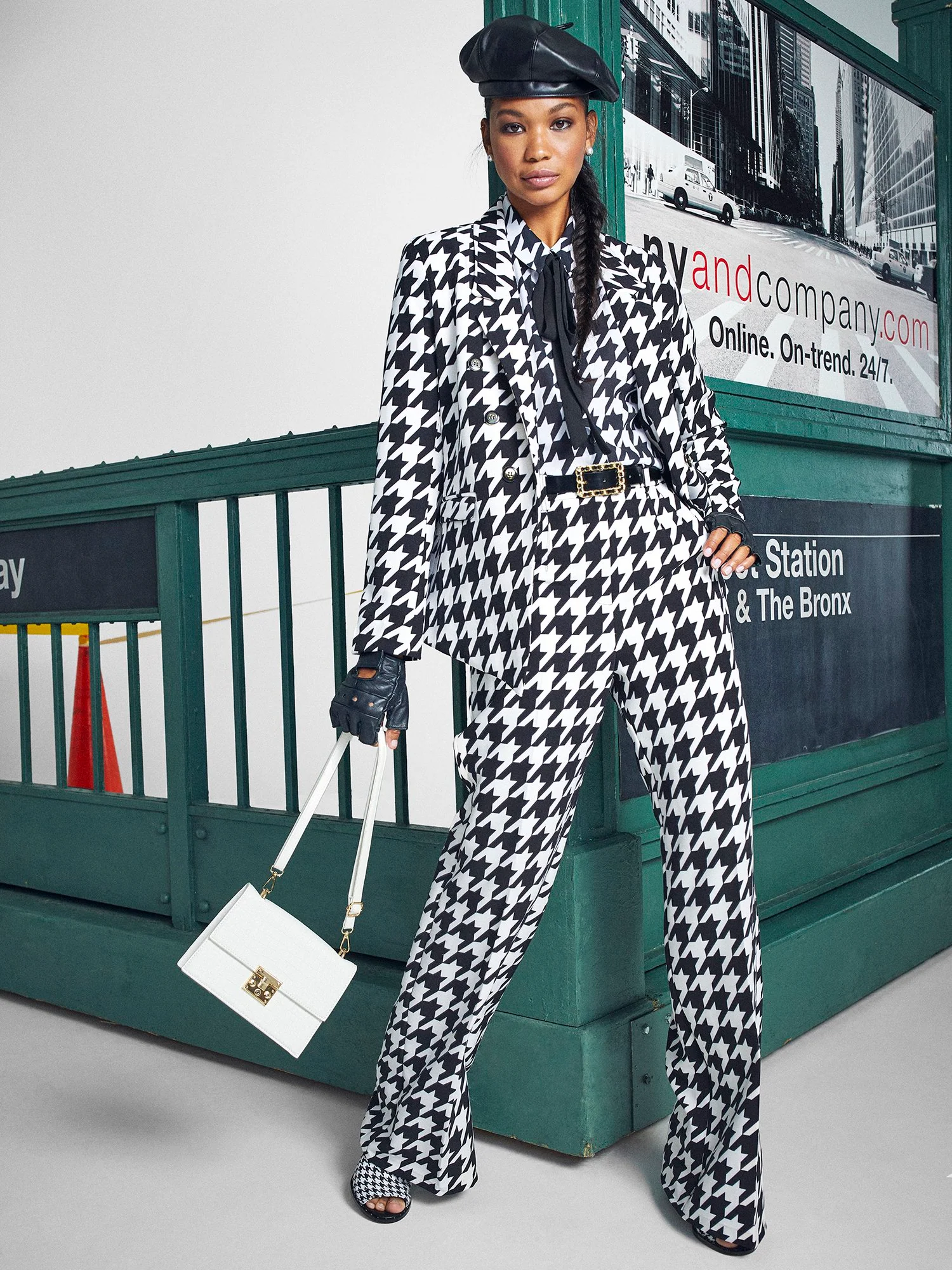 Houndstooth Wide-Leg Pant - Image 2