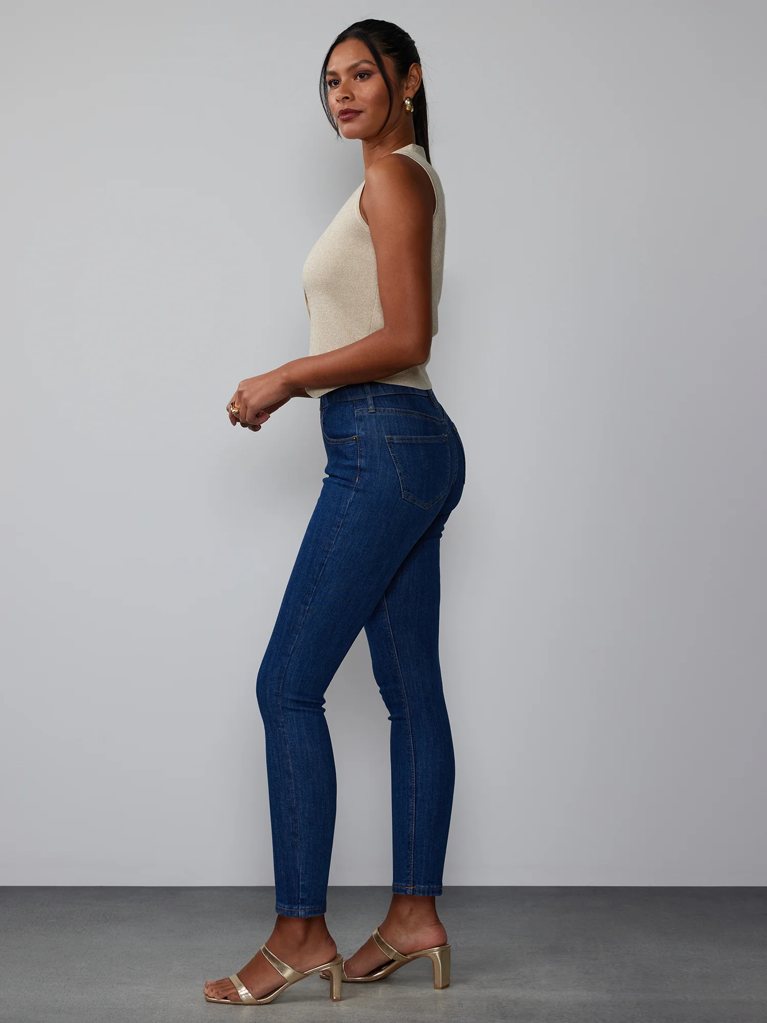 Petite Essential High Rise Ankle Length Jeans - Image 2