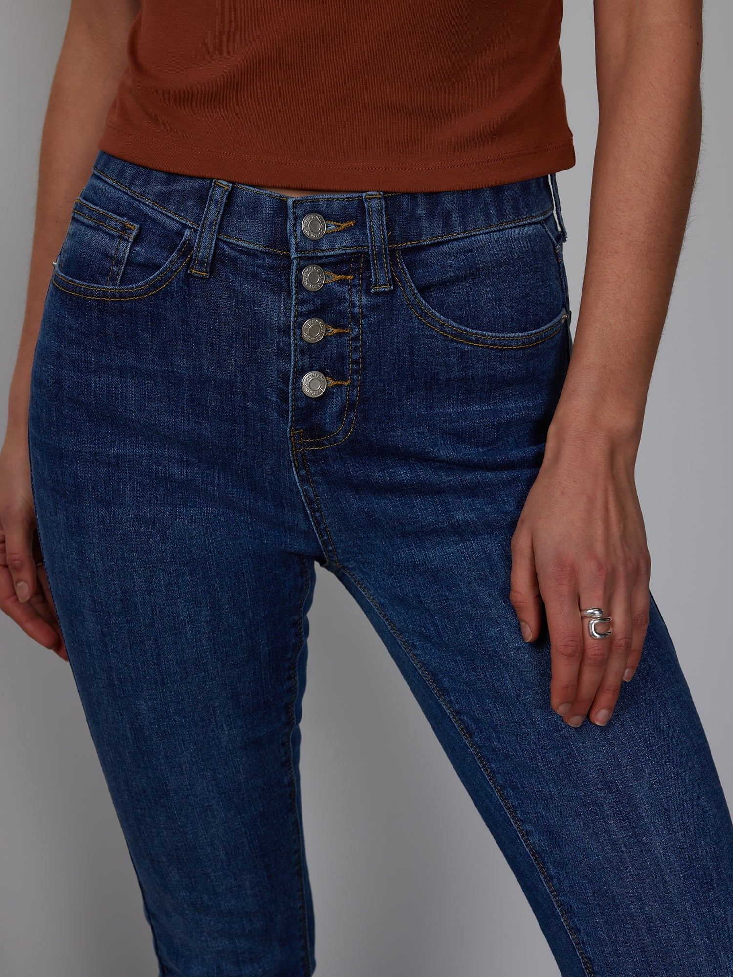 Petite Essential High Rise Bootcut Jeans - Image 4