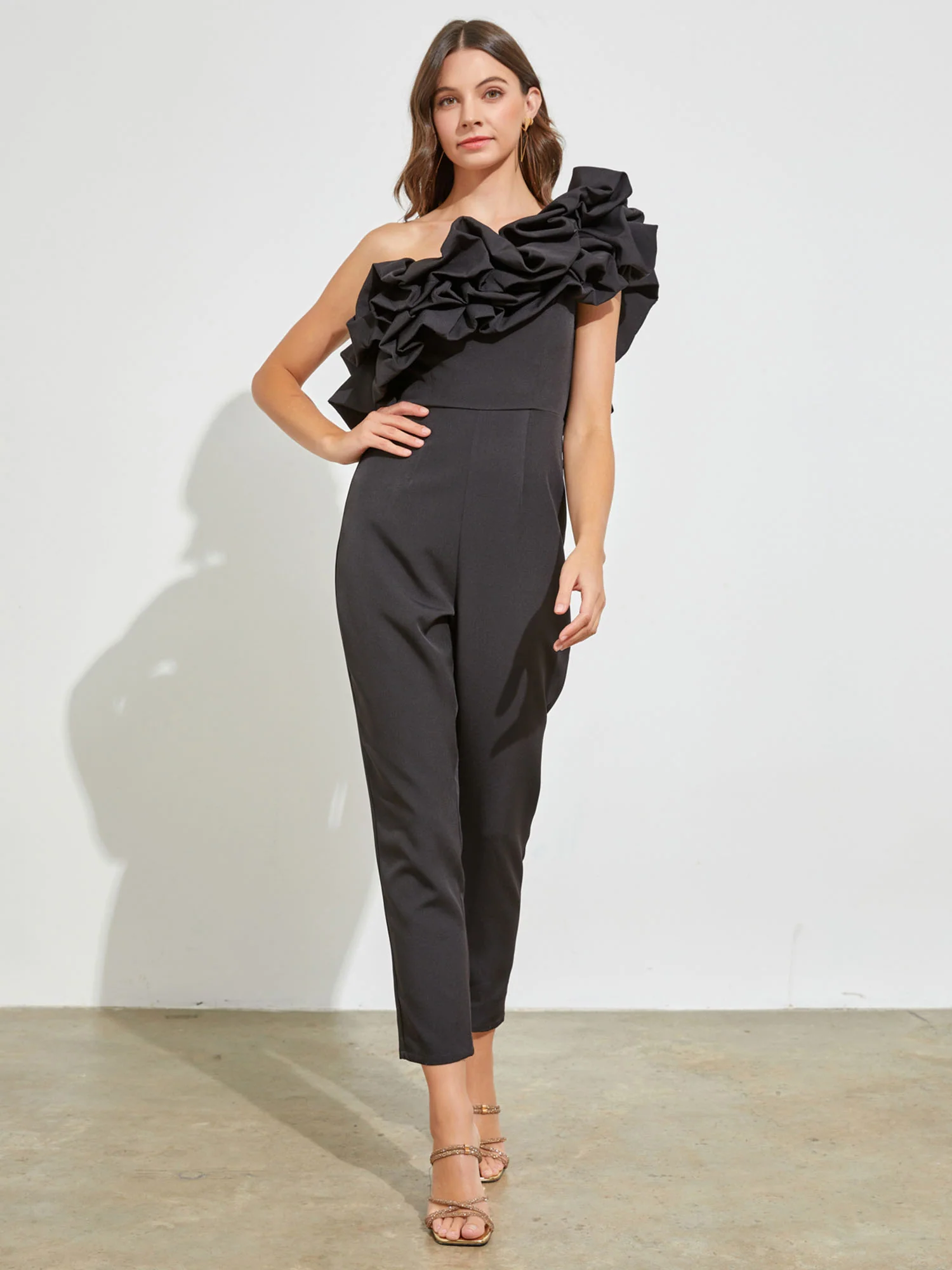 Do+Be One Shoulder Ruffle Jumpsuit - Brands We Love