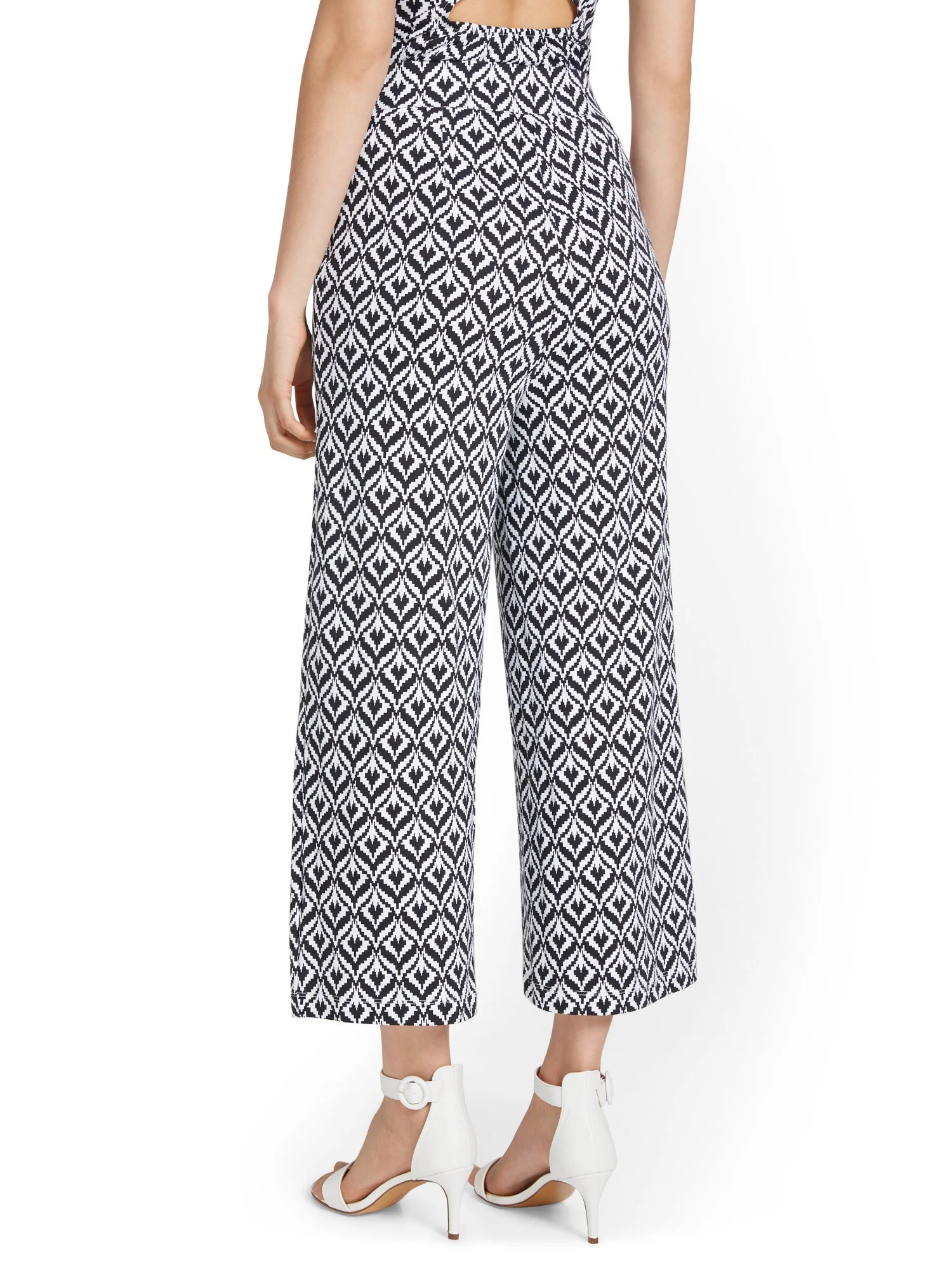 Ikat-Print Wide-Leg Capri Pant - City Knits - Image 3