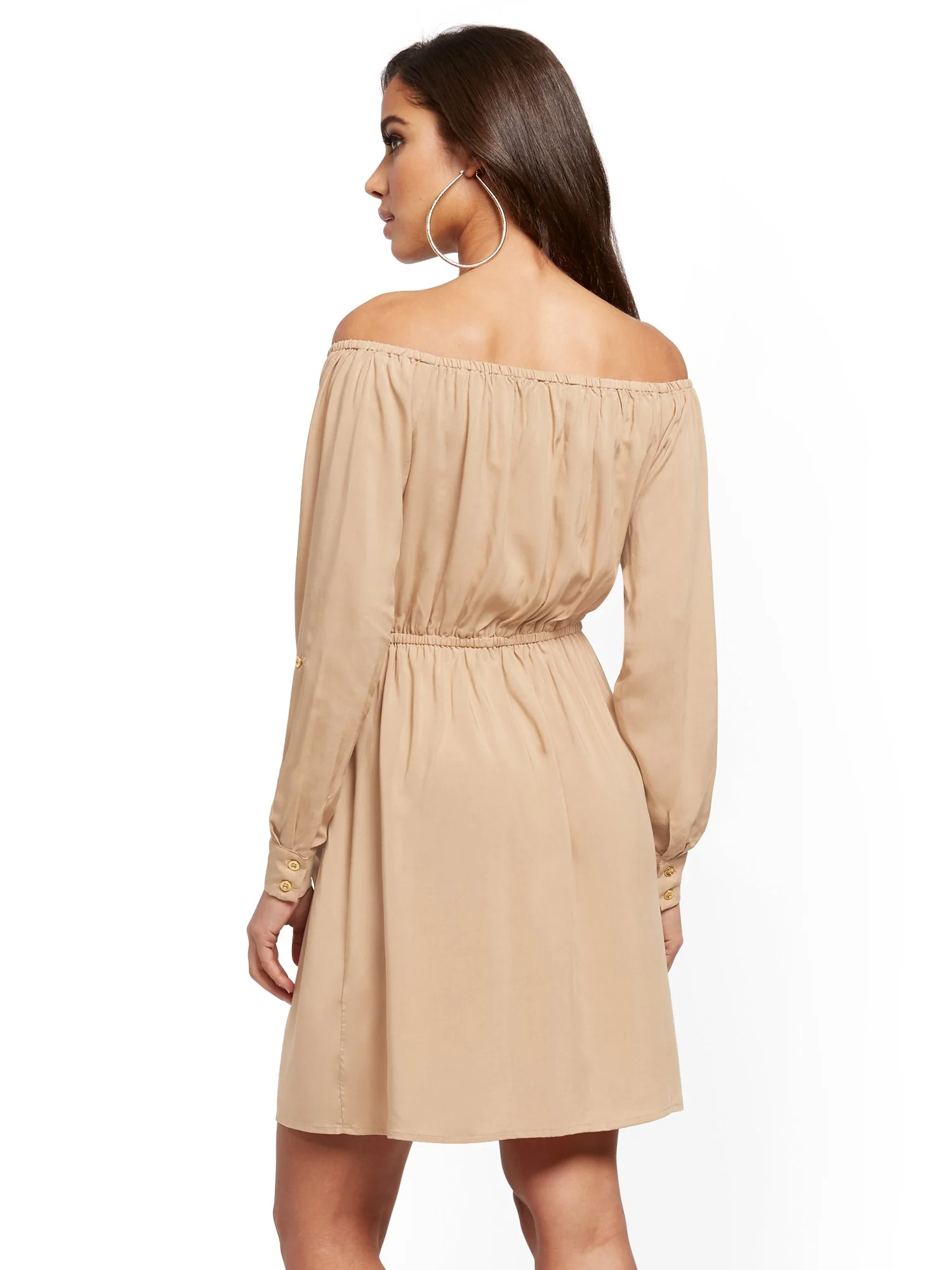 Khaki Utility Shirtdress - Image 3