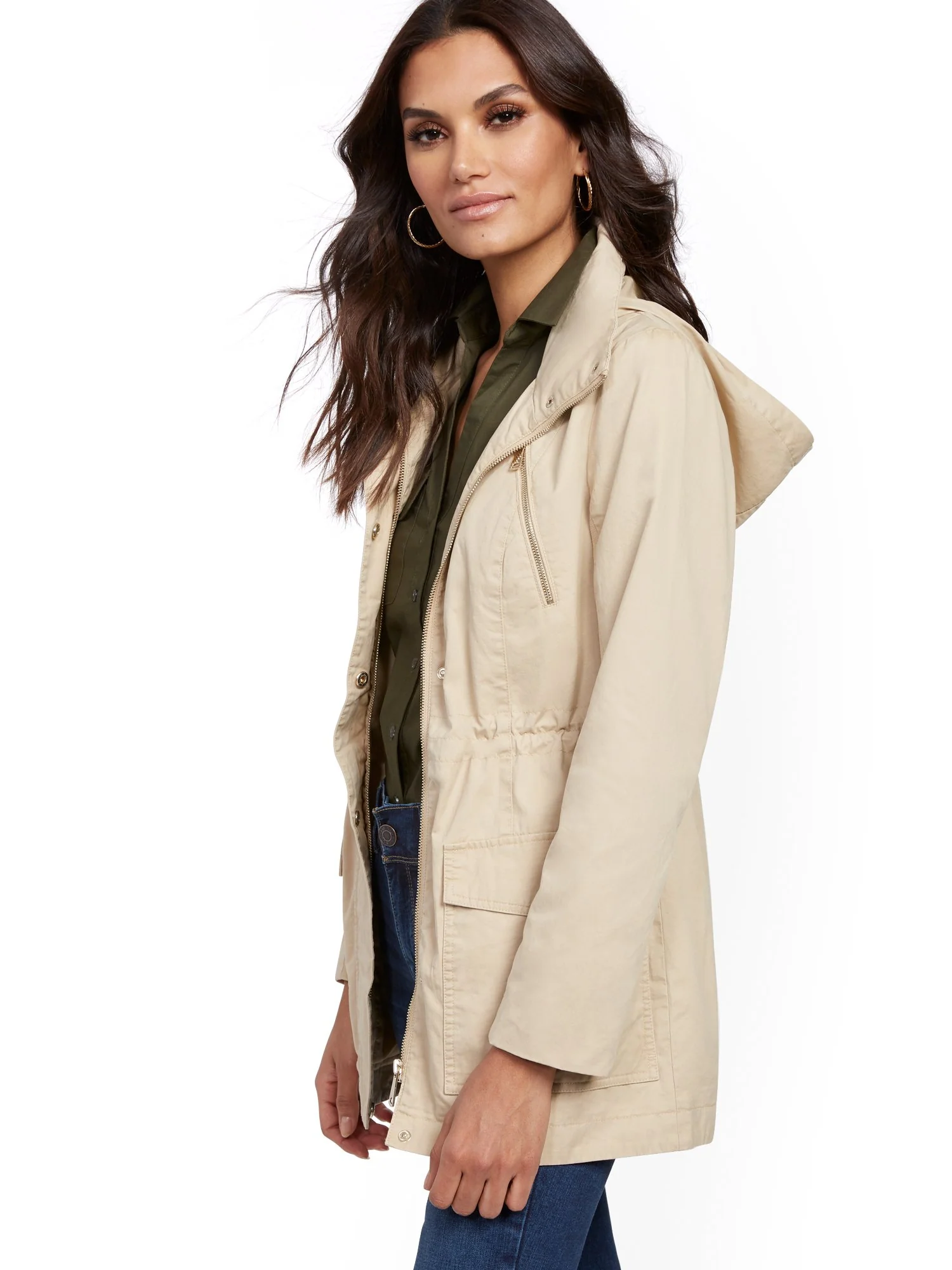 Knit-Inset Anorak Jacket - Image 2