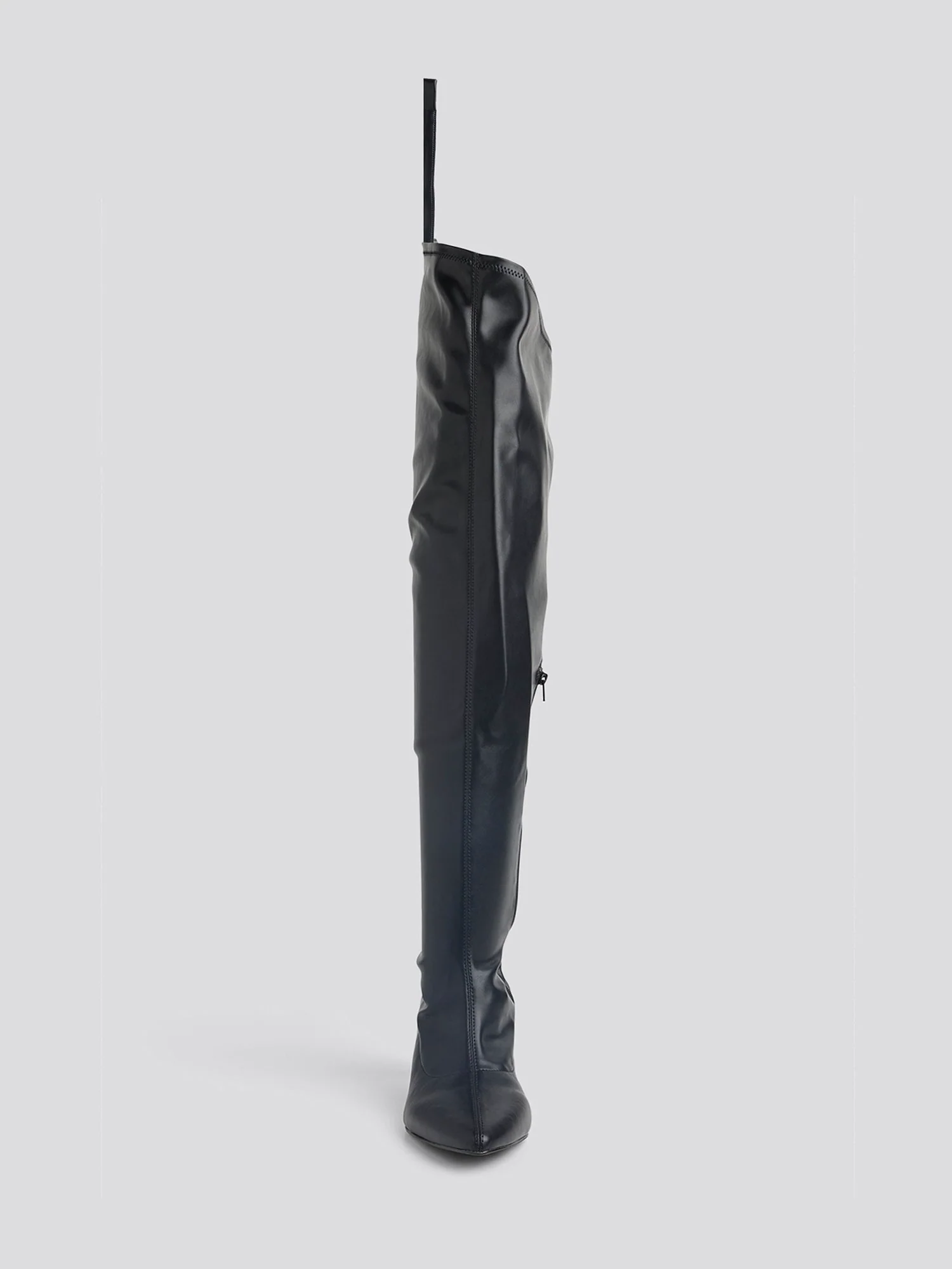 Krista Wide Calf Thigh-High Boots With Belt Strap - Image 6