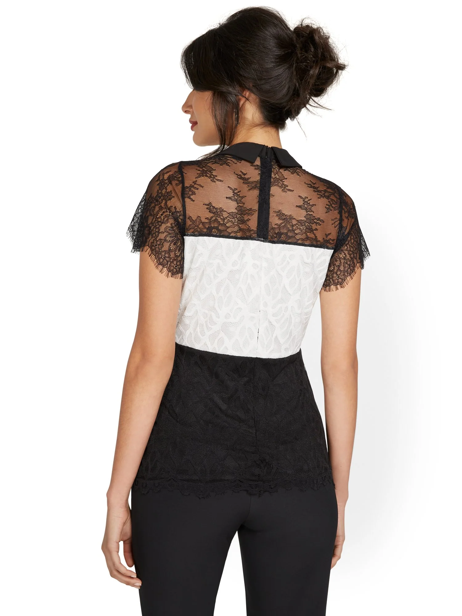 Lace-Accent Blouse - Image 3