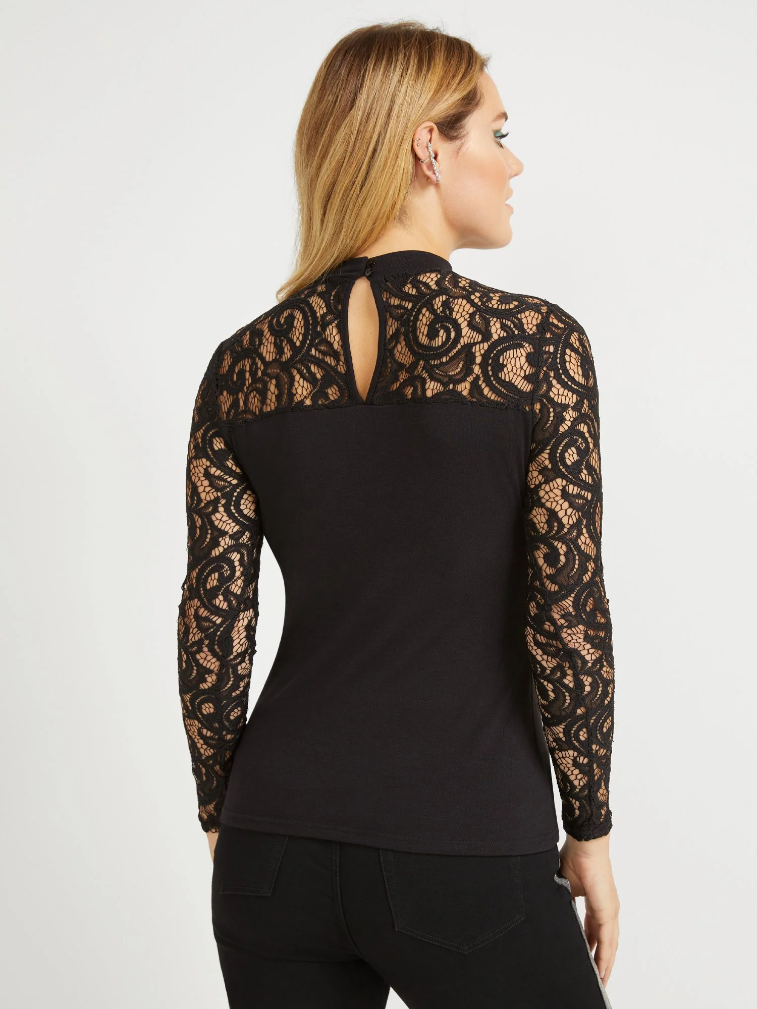 Lace Cut-Out Top - Image 3