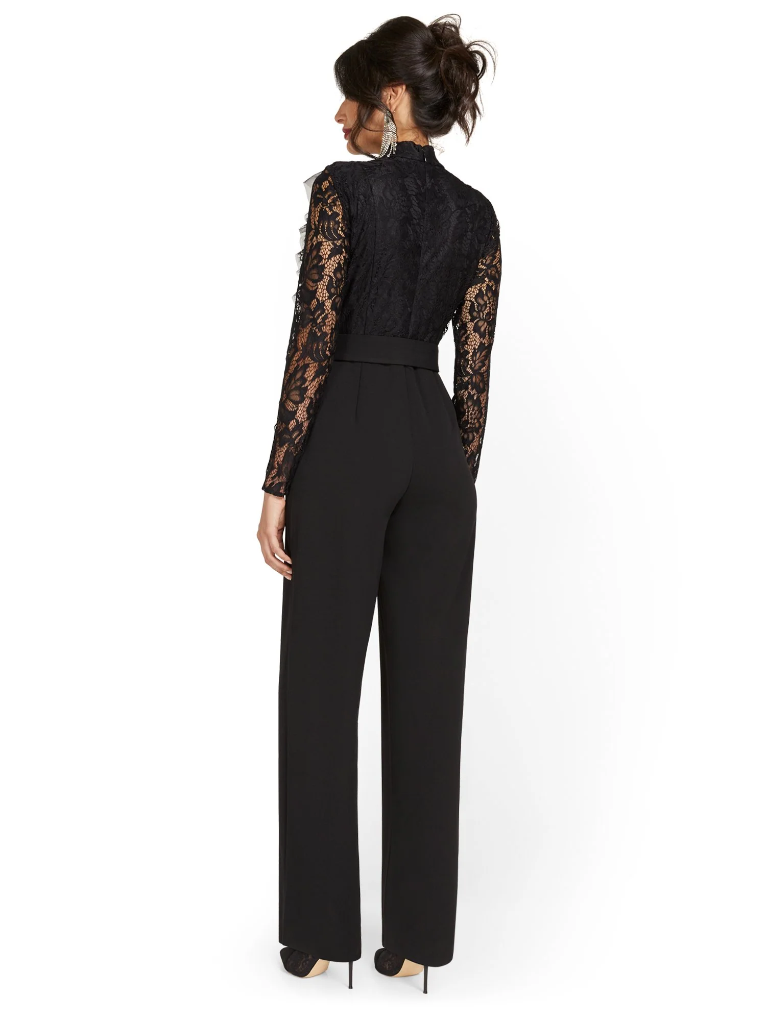 Lace-Detail Ruffle Jumpsuit - Image 3
