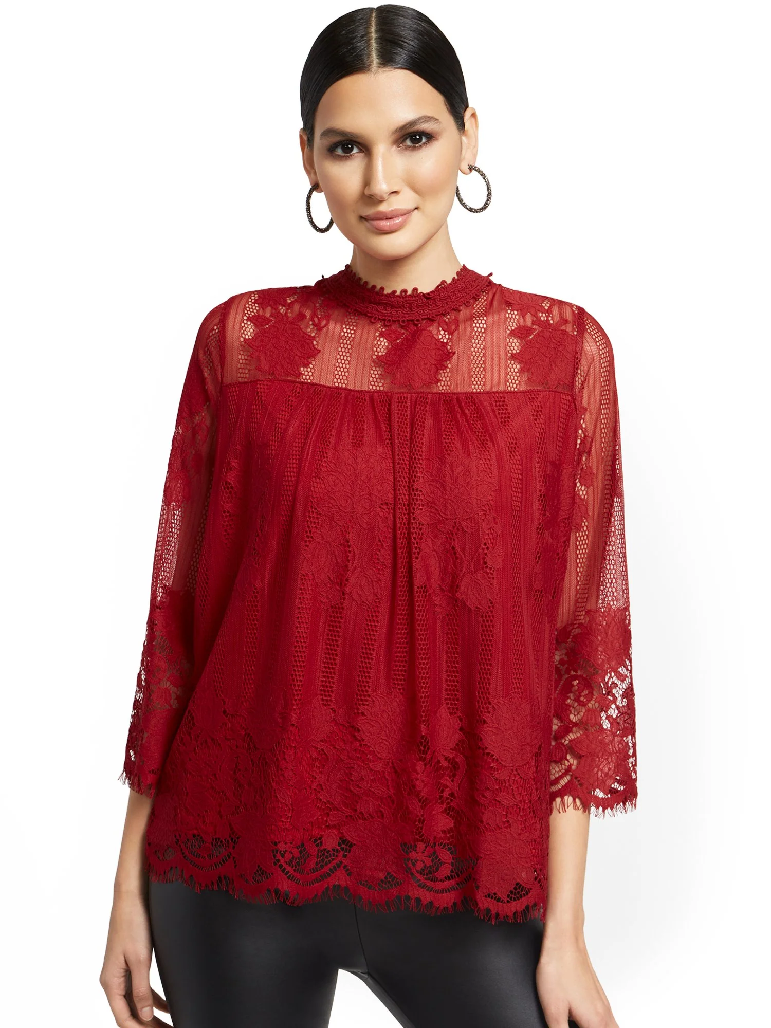 Lace Overlay Top - Image 5