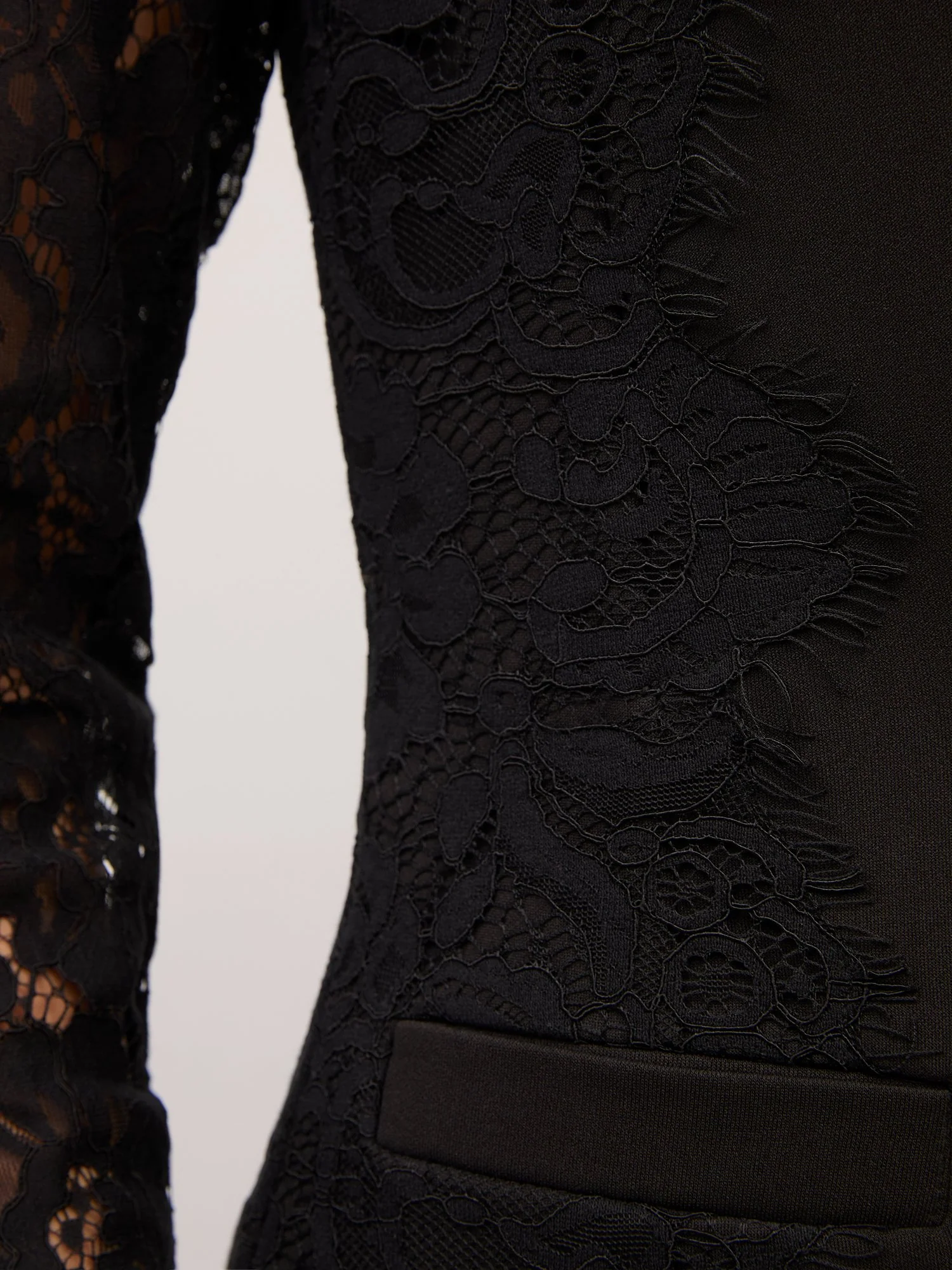 Lace-Sleeve Blazer Dress - Magic Crepe® - Image 4