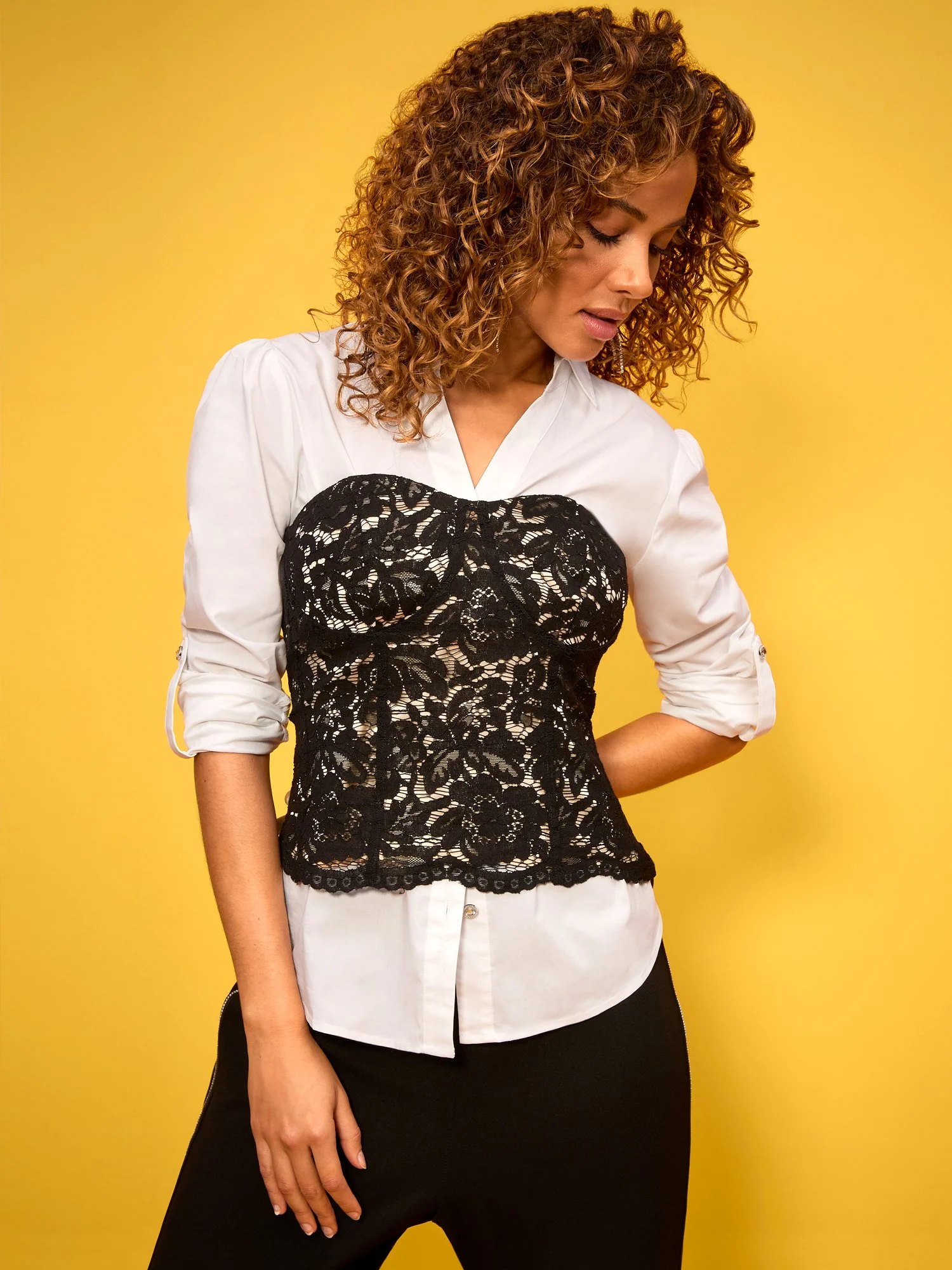 Lace Strapless Corset Top - Image 5