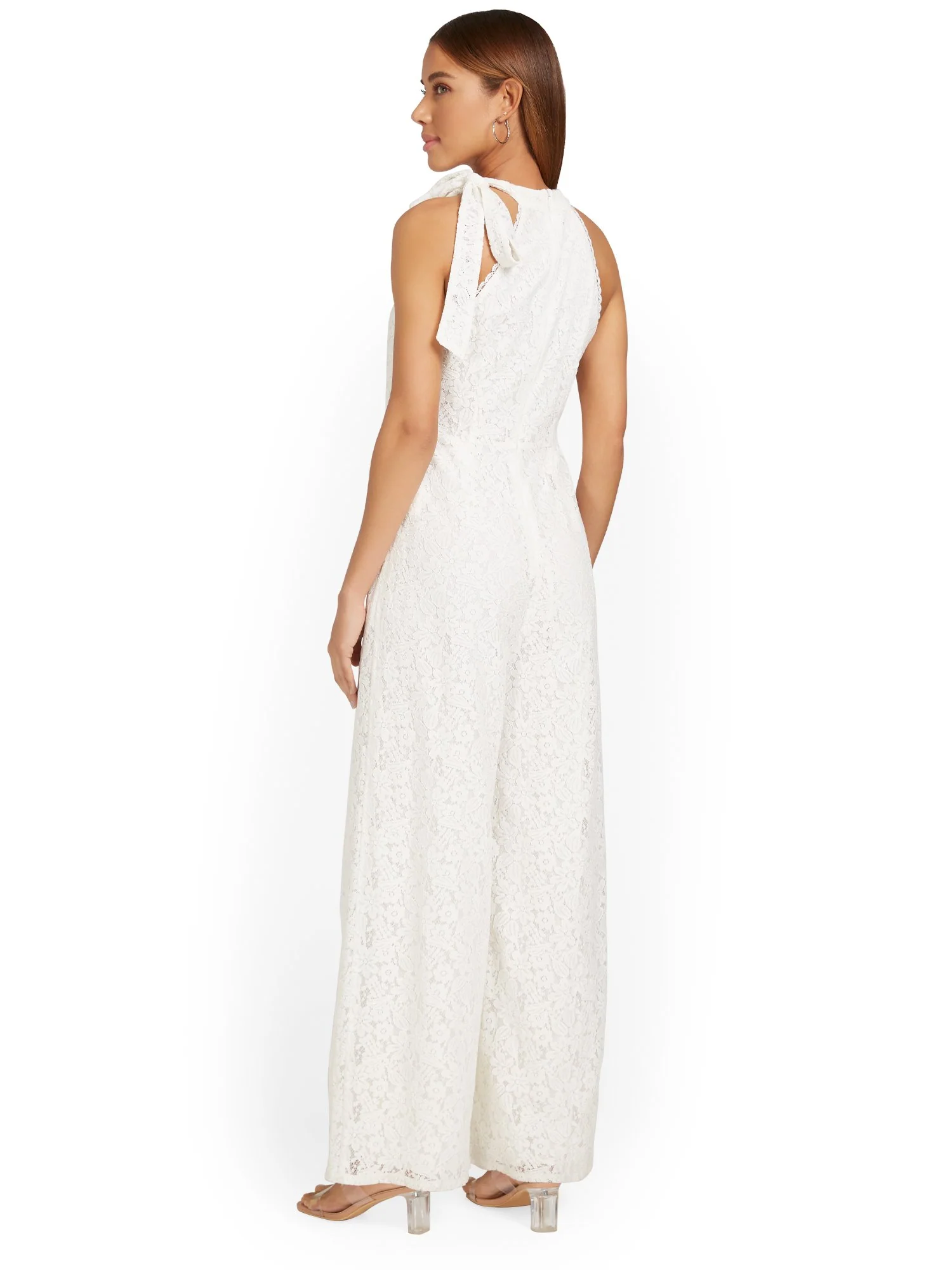 Lace Tie-Shoulder Jumpsuit - Just Me - Image 8