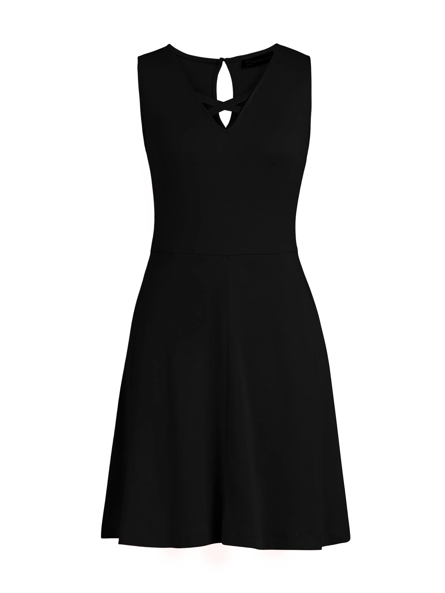 Lace-Up Cotton Fit and Flare Dress - Image 2